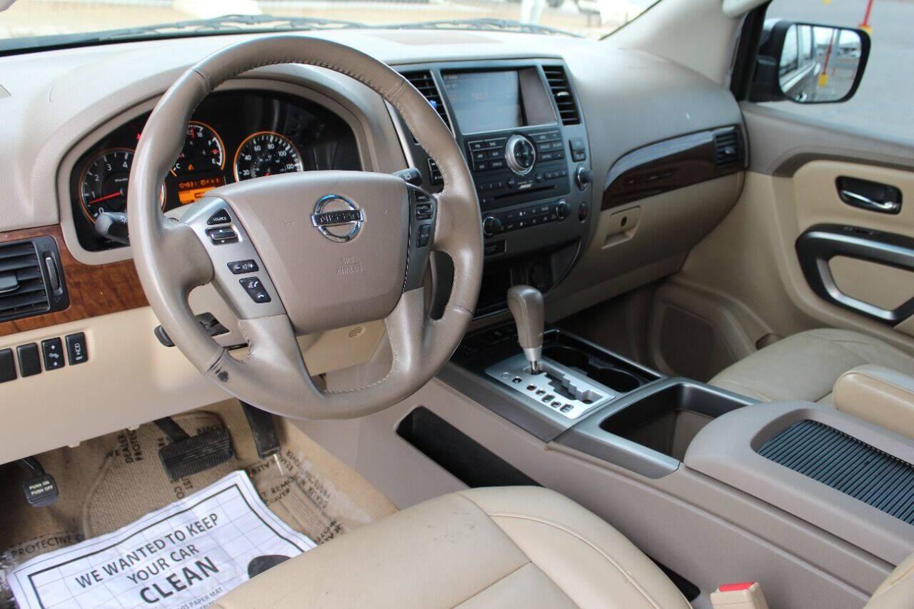 2015 Burgundy Nissan Armada SL 2WD (5N1BA0ND0FN) with an 5.6L V8 5.6L V8 engine, Automatic 5-Speed transmission, located at 4301 NW 39th , Oklahoma City, OK, 73112, (405) 949-5600, 35.512135, -97.598671 - Hablamos espanol. SPEND SMART --- BUY FROM SUPER SPORTS. ALL PRICES, DOWN PAYMENTS, PAYMENTS, AND FINANCE TERMS ARE NEGOTIABLE AT THE TIME OF APPROVAL. WE WILL WORK WITH YOU TO FIT YOUR BUDGET. WE WILL EVEN LOWER AND ADJUST THE NUMBERS TO HELP MAKE THE VEHICLE MORE AFFORDABLE FOR YOU.- Photo#19