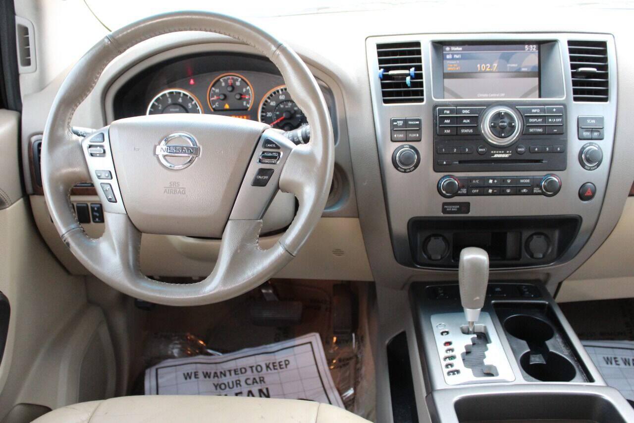 2015 Burgundy Nissan Armada SL 2WD (5N1BA0ND0FN) with an 5.6L V8 5.6L V8 engine, Automatic 5-Speed transmission, located at 4301 NW 39th , Oklahoma City, OK, 73112, (405) 949-5600, 35.512135, -97.598671 - Hablamos espanol. SPEND SMART --- BUY FROM SUPER SPORTS. ALL PRICES, DOWN PAYMENTS, PAYMENTS, AND FINANCE TERMS ARE NEGOTIABLE AT THE TIME OF APPROVAL. WE WILL WORK WITH YOU TO FIT YOUR BUDGET. WE WILL EVEN LOWER AND ADJUST THE NUMBERS TO HELP MAKE THE VEHICLE MORE AFFORDABLE FOR YOU.- Photo#21