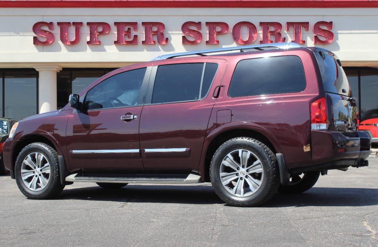 2015 Burgundy Nissan Armada SL 2WD (5N1BA0ND0FN) with an 5.6L V8 5.6L V8 engine, Automatic 5-Speed transmission, located at 4301 NW 39th , Oklahoma City, OK, 73112, (405) 949-5600, 35.512135, -97.598671 - Hablamos espanol. SPEND SMART --- BUY FROM SUPER SPORTS. ALL PRICES, DOWN PAYMENTS, PAYMENTS, AND FINANCE TERMS ARE NEGOTIABLE AT THE TIME OF APPROVAL. WE WILL WORK WITH YOU TO FIT YOUR BUDGET. WE WILL EVEN LOWER AND ADJUST THE NUMBERS TO HELP MAKE THE VEHICLE MORE AFFORDABLE FOR YOU.- Photo#4