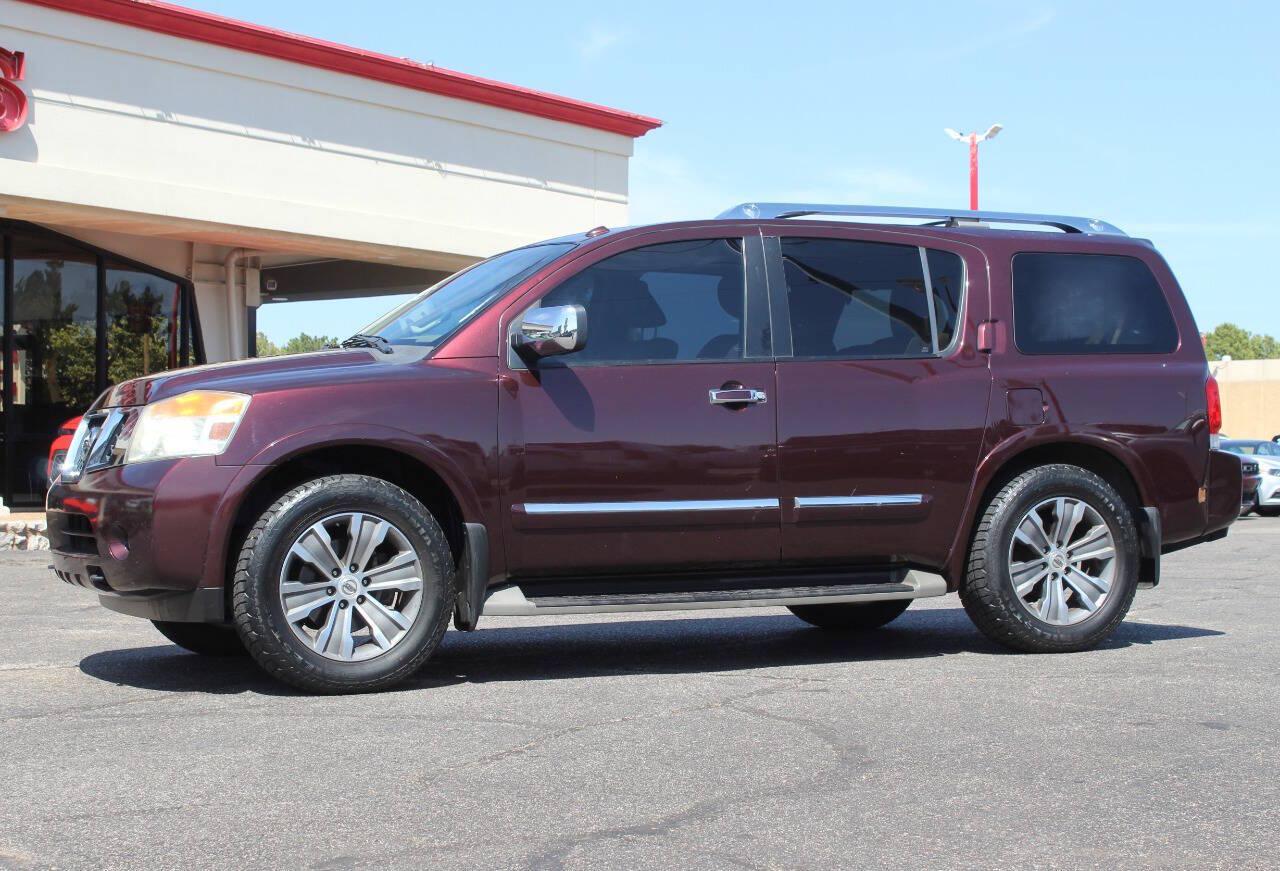 2015 Burgundy Nissan Armada SL 2WD (5N1BA0ND0FN) with an 5.6L V8 5.6L V8 engine, Automatic 5-Speed transmission, located at 4301 NW 39th , Oklahoma City, OK, 73112, (405) 949-5600, 35.512135, -97.598671 - Hablamos espanol. SPEND SMART --- BUY FROM SUPER SPORTS. ALL PRICES, DOWN PAYMENTS, PAYMENTS, AND FINANCE TERMS ARE NEGOTIABLE AT THE TIME OF APPROVAL. WE WILL WORK WITH YOU TO FIT YOUR BUDGET. WE WILL EVEN LOWER AND ADJUST THE NUMBERS TO HELP MAKE THE VEHICLE MORE AFFORDABLE FOR YOU.- Photo#5