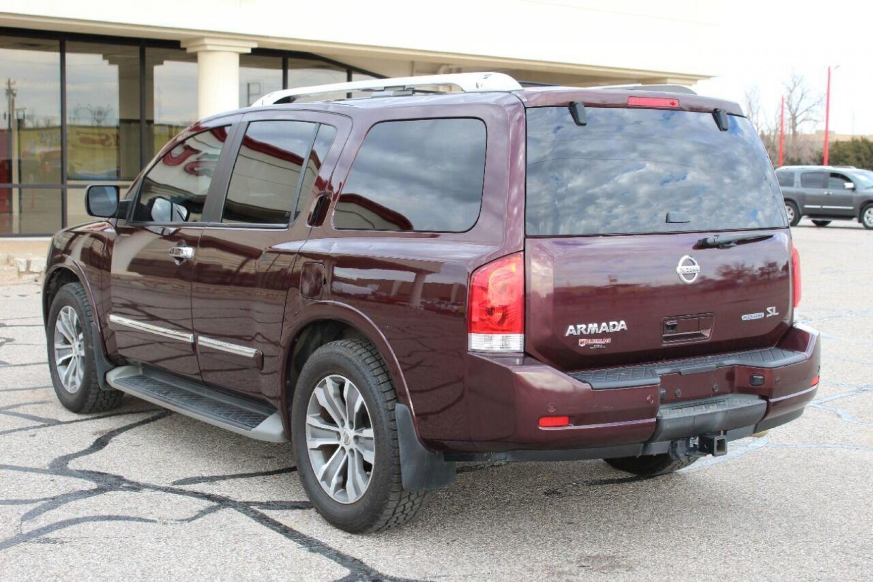 2015 Burgundy Nissan Armada (5N1BA0ND0FN) with an 5.6L V8 5.6L V8 engine, Automatic 5-Speed transmission, located at 4301 NW 39th , Oklahoma City, OK, 73112, (405) 949-5600, 35.512135, -97.598671 - NO DRIVERS LICENCE NO-FULL COVERAGE INSURANCE-NO CREDIT CHECK. COME ON OVER TO SUPERSPORTS AND TAKE A LOOK AND TEST DRIVE PLEASE GIVE US A CALL AT (405) 949-5600. NO LICENSIA DE MANEJAR- NO SEGURO DE COBERTURA TOTAL- NO VERIFICACCION DE CREDITO. POR FAVOR VENGAN A SUPERSPORTS, E - Photo #3