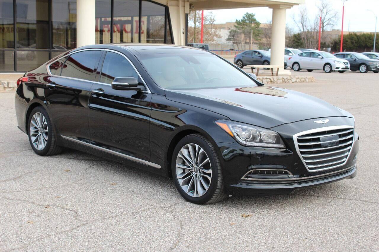 2015 Black Hyundai Genesis 3.8L (KMHGN4JE4FU) with an 3.8L V6 3.8L V6 engine, Automatic 8-Speed transmission, located at 4301 NW 39th , Oklahoma City, OK, 73112, (405) 949-5600, 35.512135, -97.598671 - NO DRIVERS LICENCE NO-FULL COVERAGE INSURANCE-NO CREDIT CHECK. COME ON OVER TO SUPERSPORTS AND TAKE A LOOK AND TEST DRIVE PLEASE GIVE US A CALL AT (405) 949-5600. NO LICENSIA DE MANEJAR- NO SEGURO DE COBERTURA TOTAL- NO VERIFICACCION DE CREDITO. POR FAVOR VENGAN A SUPERSPORTS, ECHE UN VIS - Photo#1