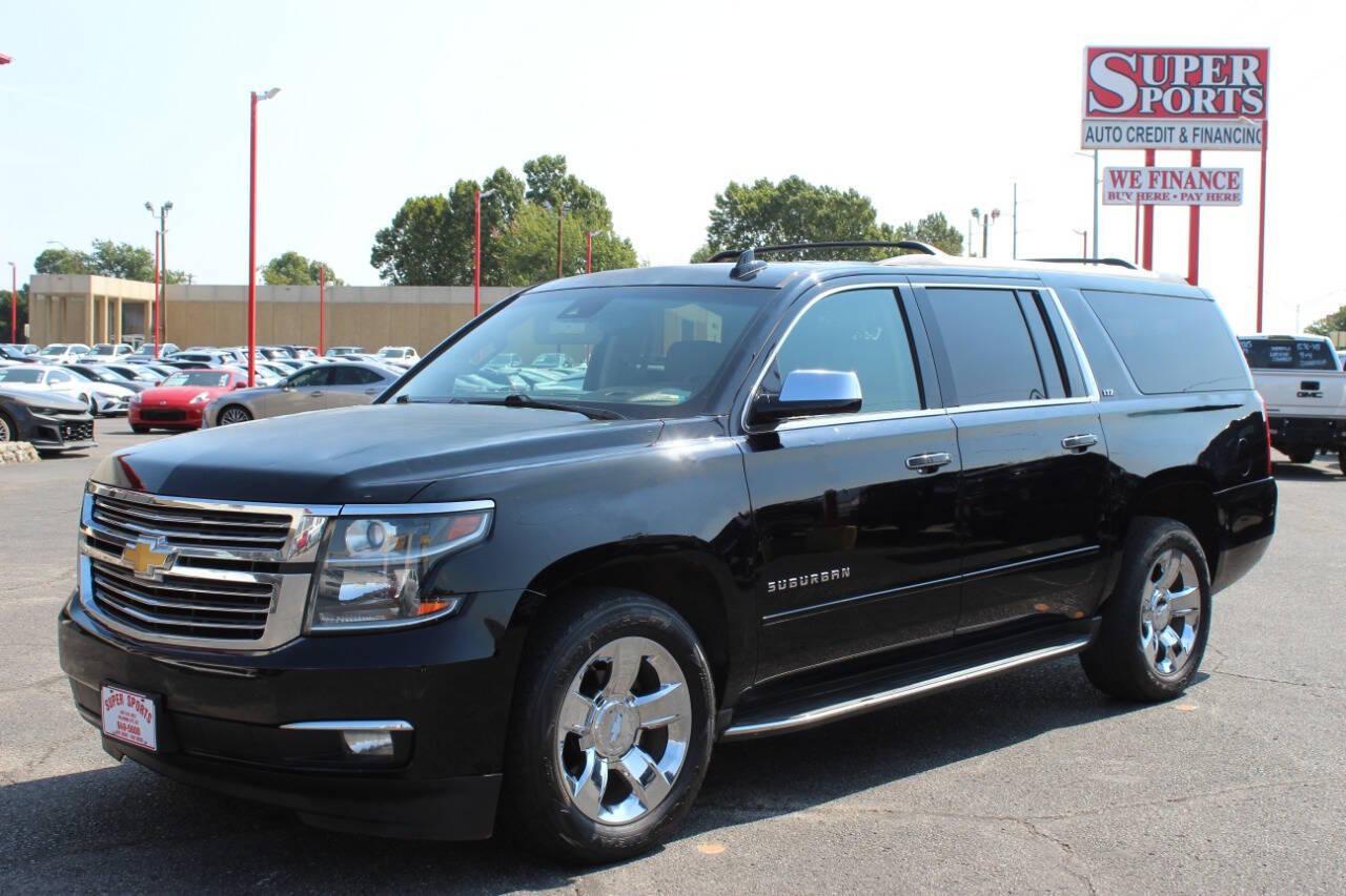2015 Black Chevrolet Suburban LTZ 1500 4WD (1GNSKKKC3FR) with an 5.3L V8 OHV 16V engine, 6-Speed Automatic transmission, located at 4301 NW 39th , Oklahoma City, OK, 73112, (405) 949-5600, 35.512135, -97.598671 - Photo#6