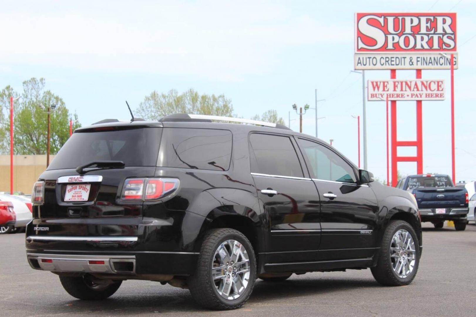 2016 Black GMC Acadia Denali FWD (1GKKRTKD8GJ) with an 3.6L V6 DOHC 24V engine, 6-Speed Automatic transmission, located at 4301 NW 39th , Oklahoma City, OK, 73112, (405) 949-5600, 35.512135, -97.598671 - NO DRIVERS LICENCE NO-FULL COVERAGE INSURANCE-NO CREDIT CHECK. COME ON OVER TO SUPERSPORTS AND TAKE A LOOK AND TEST DRIVE. PLEASE GIVE US A CALL AT (405) 949-5600. NO LICENSIA DE MANEJAR- NO SEGURO DE COBERTURA TOTAL- NO VERIFICACCION DE CREDITO. POR FAVOR VENGAN A SUPERSPORTS, ECHE UN - Photo#4