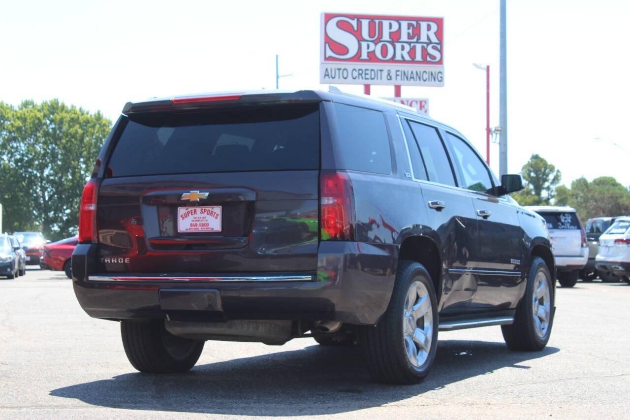 2015 Pewter Chevrolet Tahoe LTZ 4WD (1GNSKCKC6FR) with an 5.3L V8 5.3L V8 engine, Automatic 6-Speed transmission, located at 4301 NW 39th , Oklahoma City, OK, 73112, (405) 949-5600, 35.512135, -97.598671 - Hablamos espaol. SPEND SMART --- BUY FROM SUPER SPORTS. ASKING WHOLESALE CASH PRICE: $13,900 (CASH ONLY) PLUS $100 PROCESSING FEE. ALL PRICES, DOWN PAYMENTS, PAYMENTS, AND FINANCE TERMS ARE NEGOTIABLE AT THE TIME OF APPROVAL. WE WILL WORK WITH YOU TO FIT YOUR BUDGET. WE WILL EVEN LOW- Photo#6