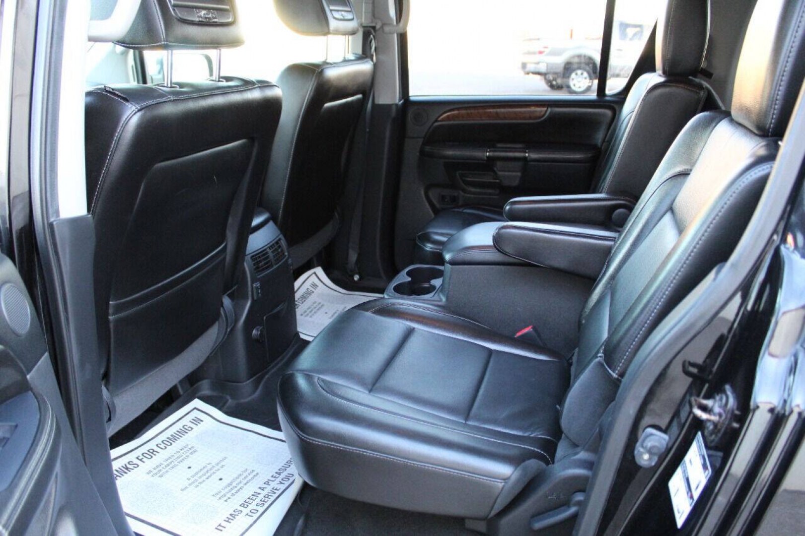 2013 Black Nissan Armada Platinum 4WD (5N1AA0NEXDN) with an 5.6L V8 5.6L V8 engine, Automatic 5-Speed transmission, located at 4301 NW 39th , Oklahoma City, OK, 73112, (405) 949-5600, 35.512135, -97.598671- Photo#17