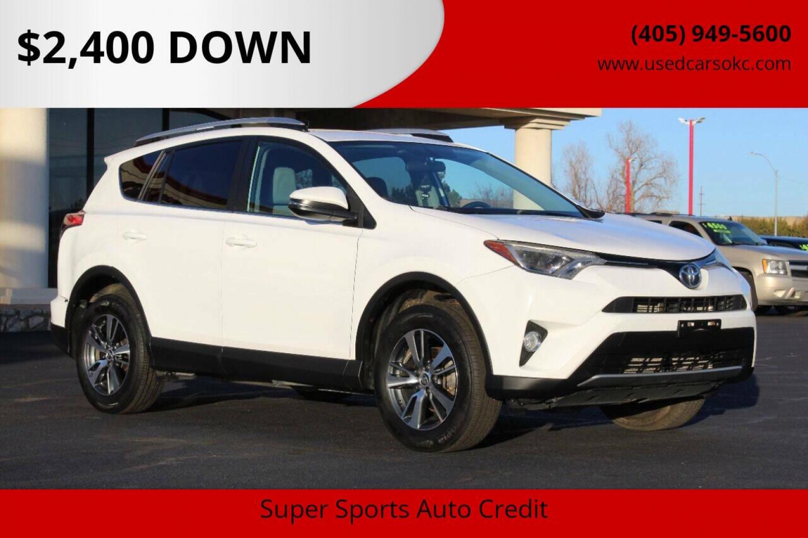 2016 White Toyota RAV4 XLE AWD (2T3RFREV1GW) with an 2.5L L4 DOHC 16V engine, 6A transmission, located at 4301 NW 39th , Oklahoma City, OK, 73112, (405) 949-5600, 35.512135, -97.598671 - NO DRIVERS LICENSE - NO FULL COVERAGE INSURANCE - NO CREDIT CHECK. COME ON OVER TO SUPERSPORTS AND TAKE A LOOK AND TEST DRIVE. PLEASE GIVE US A CALL AT (405) 949-5600. NO LICENCIA DE MANEJAR - NO SEGURO DE COBERTURA TOTAL - NO VERIFICACION DE CREDITO. POR FAVOR VENGAN A SUPERSPORTS, ECH - Photo#0