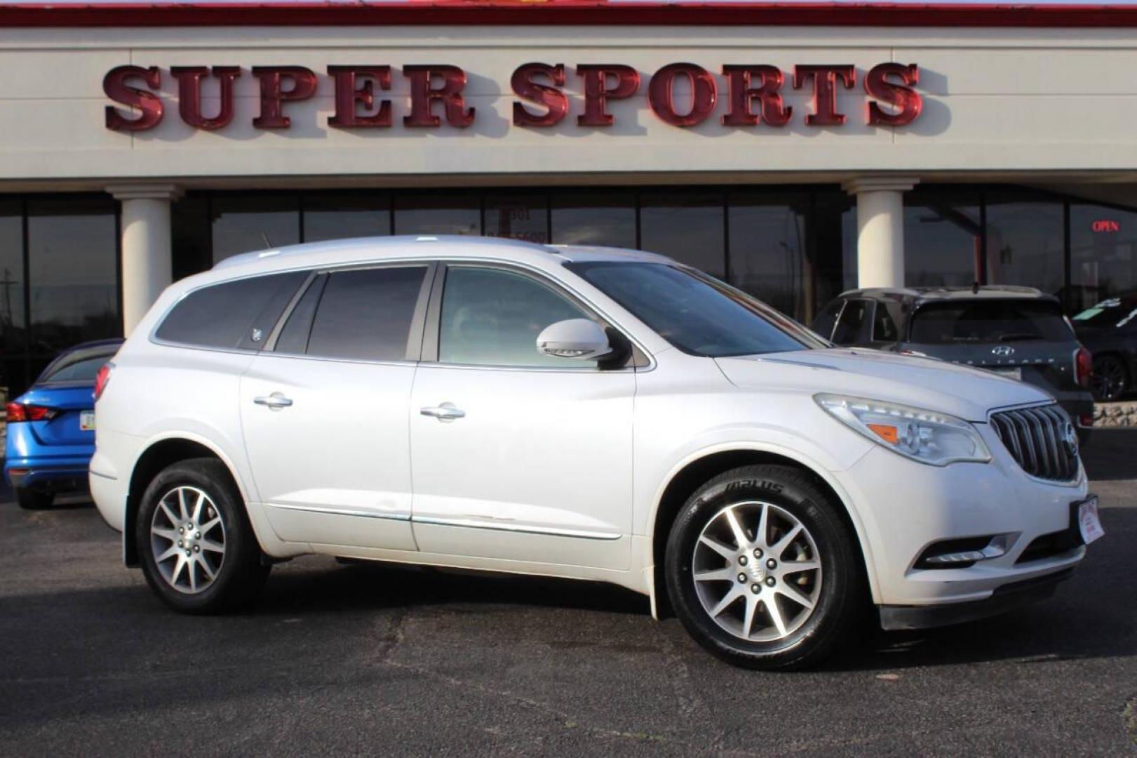 2016 White Buick Enclave Leather FWD (5GAKRBKD9GJ) with an 3.6L V6 3.6L V6 engine, Automatic 6-Speed transmission, located at 4301 NW 39th , Oklahoma City, OK, 73112, (405) 949-5600, 35.512135, -97.598671 - NO DRIVERS LICENCE NO - FULL COVERAGE INSURANCE-NO CREDIT CHECK. COME ON OVER TO SUPER SPORTS AND TAKE A LOOK AND TEST DRIVE PLEASE GIVE US A CALL AT (405) 949-5600. NO LICENCIA DE MANEJAR - NO SEGURO DE COBERTURA TOTAL - NO VERIFICACION DE CREDITO. POR FAVOR VENGAN A SUPERSPORTS, ECHE- Photo#0