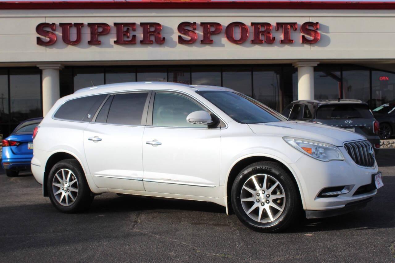 2016 White Buick Enclave Leather FWD (5GAKRBKD9GJ) with an 3.6L V6 3.6L V6 engine, Automatic 6-Speed transmission, located at 4301 NW 39th , Oklahoma City, OK, 73112, (405) 949-5600, 35.512135, -97.598671 - NO DRIVERS LICENCE NO - FULL COVERAGE INSURANCE-NO CREDIT CHECK. COME ON OVER TO SUPER SPORTS AND TAKE A LOOK AND TEST DRIVE PLEASE GIVE US A CALL AT (405) 949-5600. NO LICENCIA DE MANEJAR - NO SEGURO DE COBERTURA TOTAL - NO VERIFICACION DE CREDITO. POR FAVOR VENGAN A SUPERSPORTS, ECHE - Photo#0
