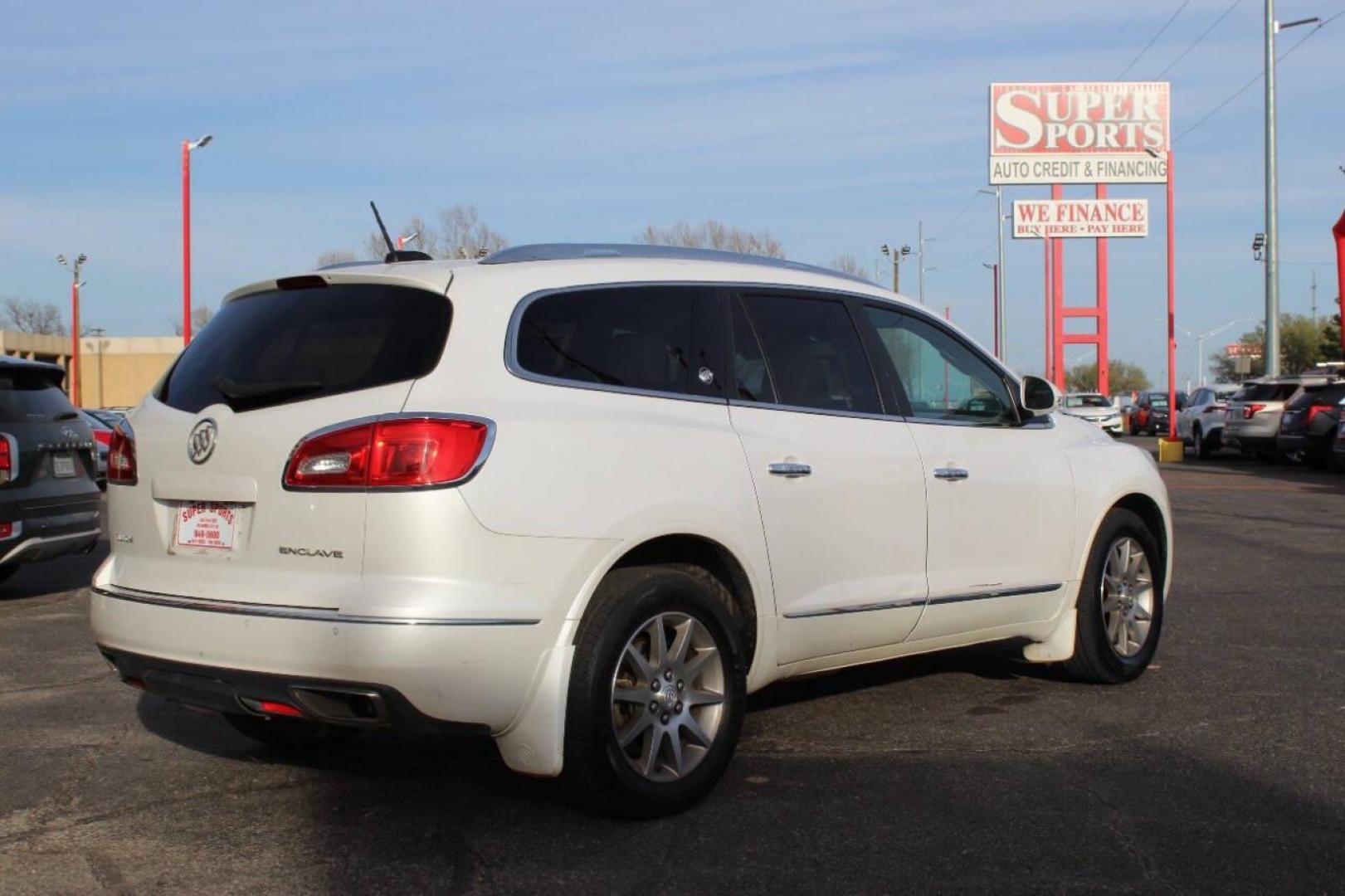 2016 White Buick Enclave Leather FWD (5GAKRBKD9GJ) with an 3.6L V6 3.6L V6 engine, Automatic 6-Speed transmission, located at 4301 NW 39th , Oklahoma City, OK, 73112, (405) 949-5600, 35.512135, -97.598671 - NO DRIVERS LICENCE NO - FULL COVERAGE INSURANCE-NO CREDIT CHECK. COME ON OVER TO SUPER SPORTS AND TAKE A LOOK AND TEST DRIVE PLEASE GIVE US A CALL AT (405) 949-5600. NO LICENCIA DE MANEJAR - NO SEGURO DE COBERTURA TOTAL - NO VERIFICACION DE CREDITO. POR FAVOR VENGAN A SUPERSPORTS, ECHE- Photo#3