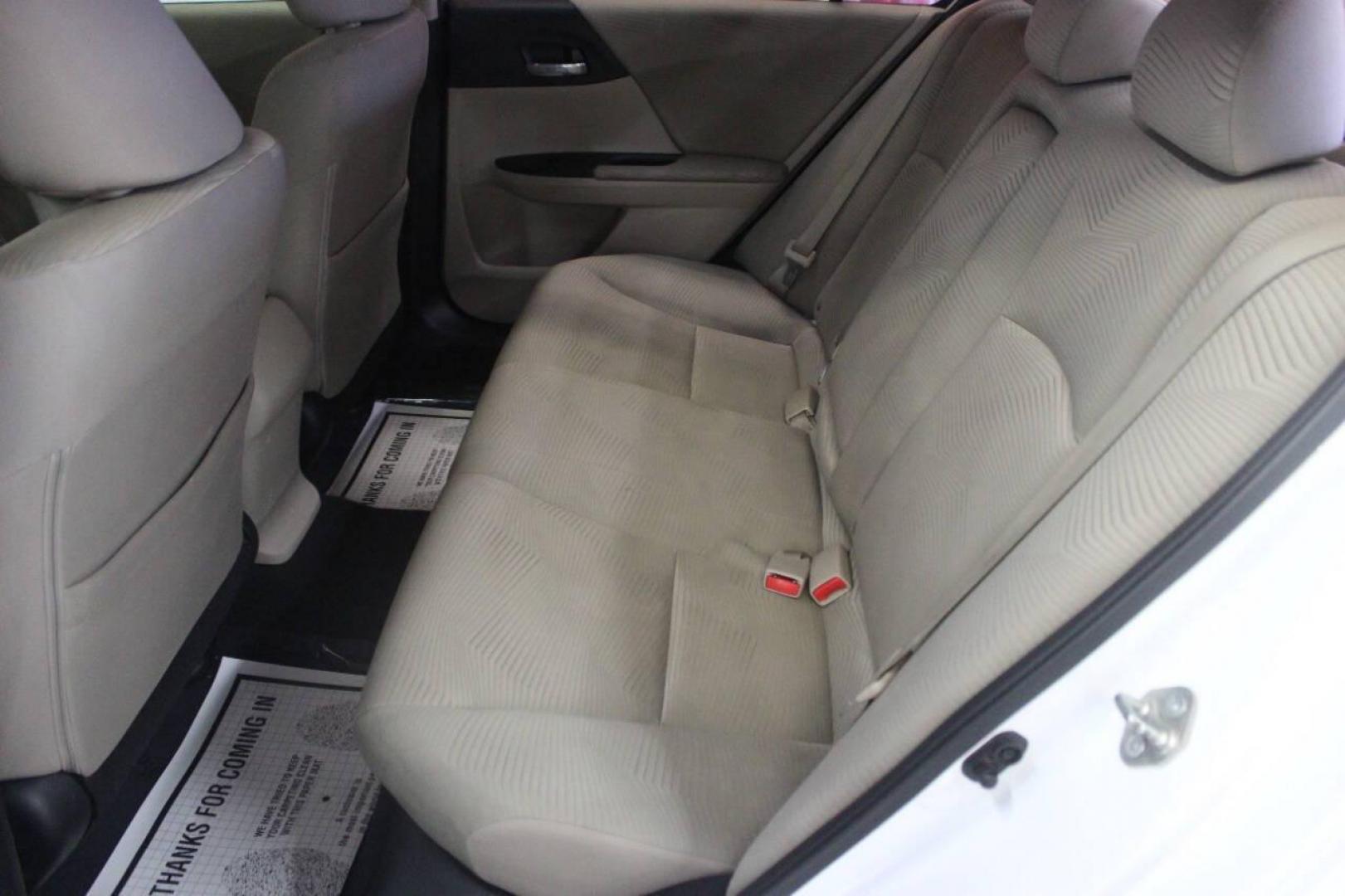 2015 White Honda Accord LX Sedan CVT (1HGCR2F33FA) with an 2.4L L4 DOHC 16V engine, Continuously Variable Transmission transmission, located at 4301 NW 39th , Oklahoma City, OK, 73112, (405) 949-5600, 35.512135, -97.598671 - Photo#14