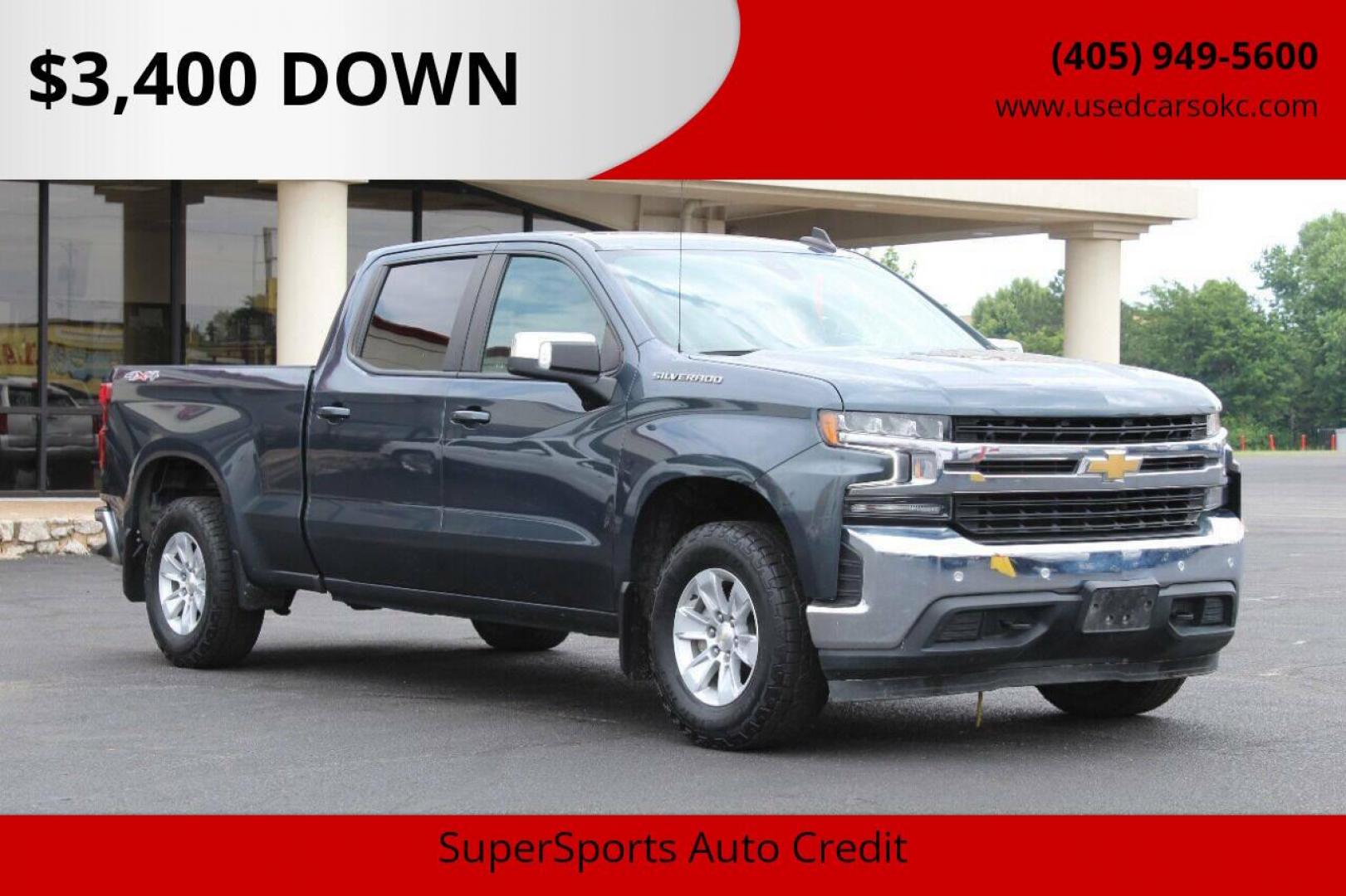 2021 Blue Chevrolet Silverado 1500 LT Crew Cab 4WD (3GCUYDED4MG) with an 5.3L V8 OHV 16V engine, 6A transmission, located at 4301 NW 39th , Oklahoma City, OK, 73112, (405) 949-5600, 35.512135, -97.598671 - NO DRIVERS LICENSE - NO FULL COVERAGE INSURANCE - NO CREDIT CHECK. COME ON OVER TO SUPERSPORTS AND TAKE A LOOK AND TEST DRIVE. PLEASE GIVE US A CALL AT (405) 949-5600. NO LICENCIA DE MANEJAR - NO SEGURO DE COBERTURA TOTAL - NO VERIFICACION DE CREDITO. POR FAVOR VENGAN A SUPERSPORTS, ECHE - Photo#0