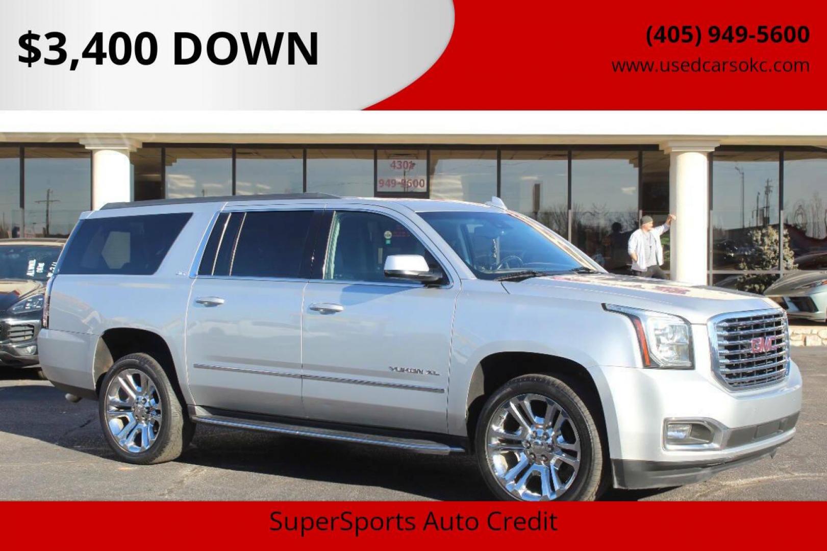 2020 Silver GMC Yukon XL SLT 2WD (1GKS1GKC7LR) with an 5.3L V8 OHV 16V engine, 6A transmission, located at 4301 NW 39th , Oklahoma City, OK, 73112, (405) 949-5600, 35.512135, -97.598671 - NO DRIVERS LICENCE NO-FULL COVERAGE INSURANCE-NO CREDIT CHECK. COME ON OVER TO SUPERSPORTS AND TAKE A LOOK AND TEST DRIVE. PLEASE GIVE US A CALL AT (405) 949-5600. NO LICENSIA DE MANEJAR- NO SEGURO DE COBERTURA TOTAL- NO VERIFICACCION DE CREDITO. POR FAVOR VENGAN A SUPERSPORTS, ECHE UN - Photo#0