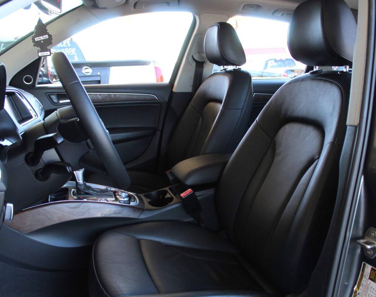 2015 Gray Audi Q5 2.0T Premium Plus quattro (WA1LFAFP3FA) with an 2.0L I4 Turbocharger 2.0L I4 engine, Automatic 8-Speed transmission, located at 4301 NW 39th , Oklahoma City, OK, 73112, (405) 949-5600, 35.512135, -97.598671 - Hablamos espanol. SPEND SMART --- BUY FROM SUPER SPORTS. ALL PRICES, DOWN PAYMENTS, PAYMENTS, AND FINANCE TERMS ARE NEGOTIABLE AT THE TIME OF APPROVAL. WE WILL WORK WITH YOU TO FIT YOUR BUDGET. WE WILL EVEN LOWER AND ADJUST THE NUMBERS TO HELP MAKE THE VE HICLE MORE AFFORDABLE FOR YOU.- Photo#16