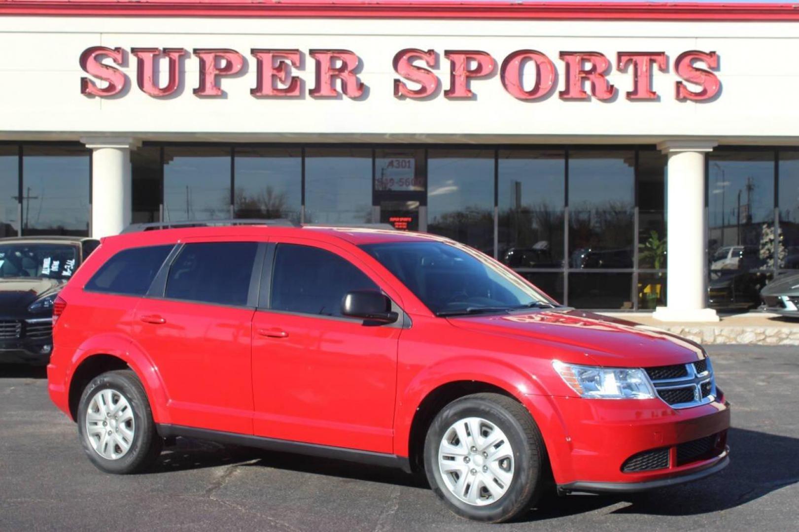 2020 Red Dodge Journey SE Value (3C4PDCAB5LT) with an 2.4L L4 DOHC 16V engine, 6A transmission, located at 4301 NW 39th , Oklahoma City, OK, 73112, (405) 949-5600, 35.512135, -97.598671 - NO DRIVERS LICENCE NO-FULL COVERAGE INSURANCE-NO CREDIT CHECK. COME ON OVER TO SUPERSPORTS AND TAKE A LOOK AND TEST DRIVE. PLEASE GIVE US A CALL AT (405) 949-5600. NO LICENSIA DE MANEJAR- NO SEGURO DE COBERTURA TOTAL- NO VERIFICACCION DE CREDITO. POR FAVOR VENGAN A SUPERSPORTS, EC - Photo#0