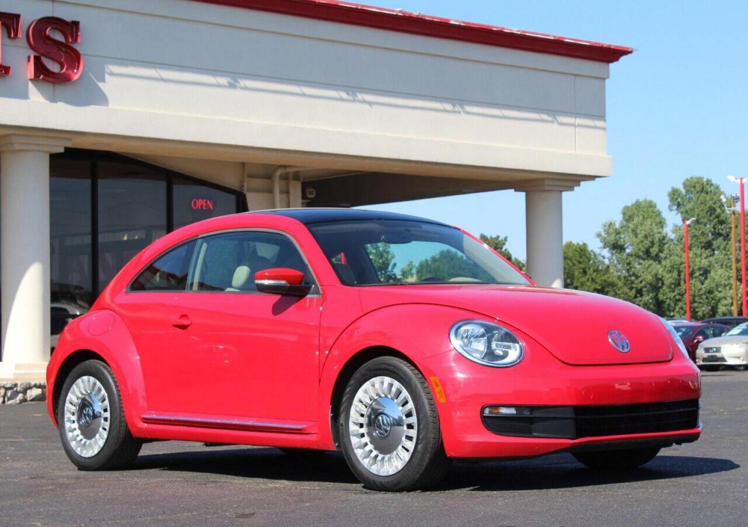 2014 Red Volkswagen Beetle 1.8T (3VWJ07AT9EM) with an 1.8L L4 DOHC 16V engine, Automatic 6-Speed transmission, located at 4301 NW 39th , Oklahoma City, OK, 73112, (405) 949-5600, 35.512135, -97.598671 - Photo#16
