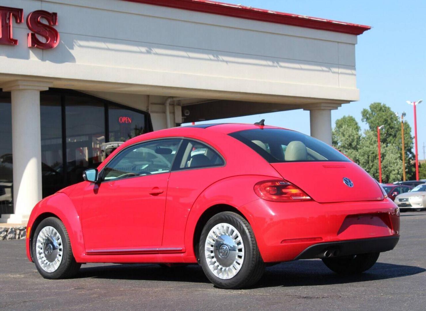 2014 Red Volkswagen Beetle 1.8T (3VWJ07AT9EM) with an 1.8L L4 DOHC 16V engine, Automatic 6-Speed transmission, located at 4301 NW 39th , Oklahoma City, OK, 73112, (405) 949-5600, 35.512135, -97.598671 - Photo#20