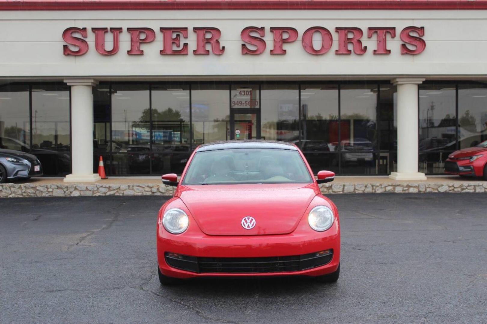 2014 Red Volkswagen Beetle 1.8T (3VWJ07AT9EM) with an 1.8L L4 DOHC 16V engine, Automatic 6-Speed transmission, located at 4301 NW 39th , Oklahoma City, OK, 73112, (405) 949-5600, 35.512135, -97.598671 - Photo#1