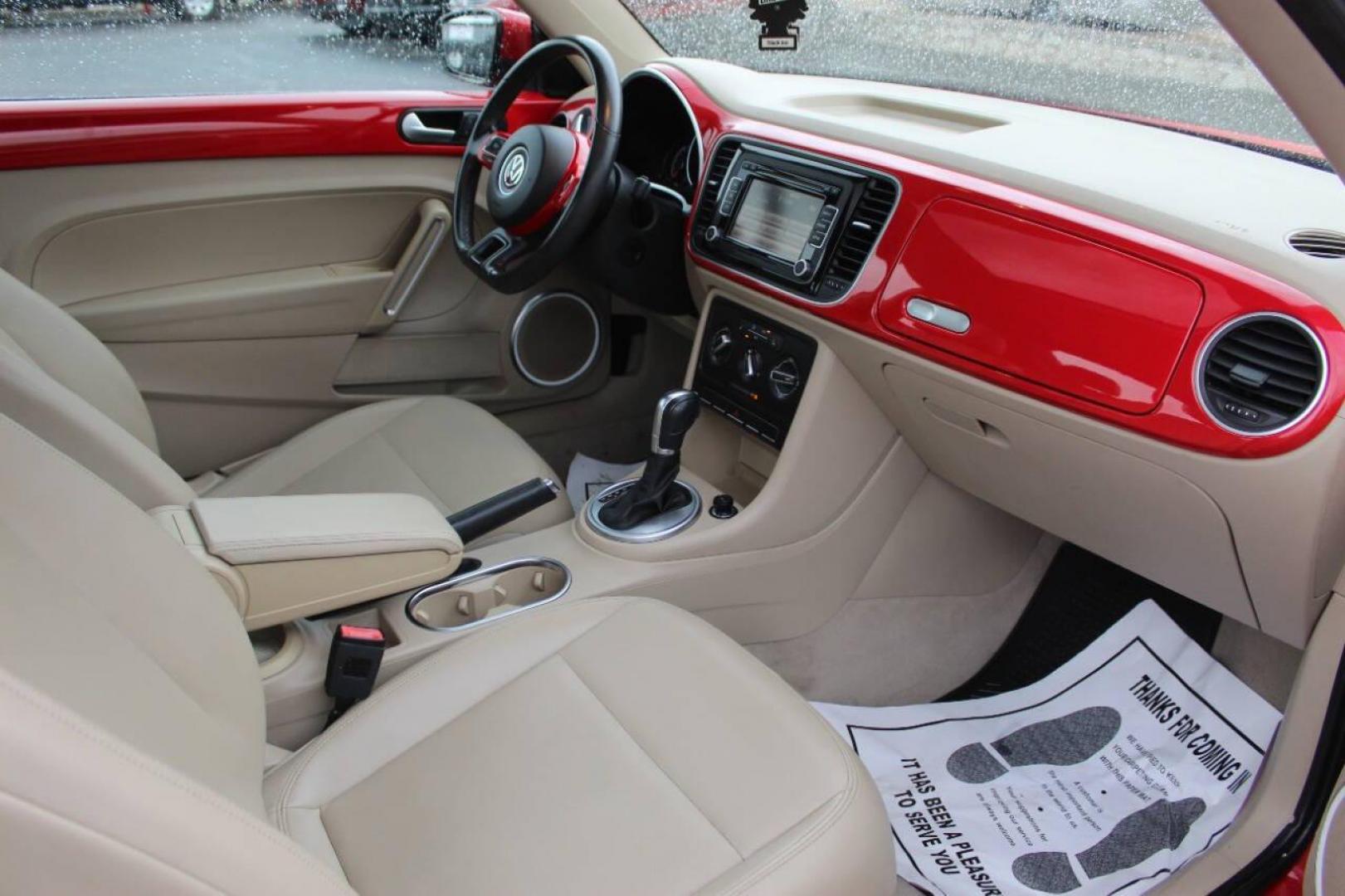 2014 Red Volkswagen Beetle 1.8T (3VWJ07AT9EM) with an 1.8L L4 DOHC 16V engine, Automatic 6-Speed transmission, located at 4301 NW 39th , Oklahoma City, OK, 73112, (405) 949-5600, 35.512135, -97.598671 - Photo#7