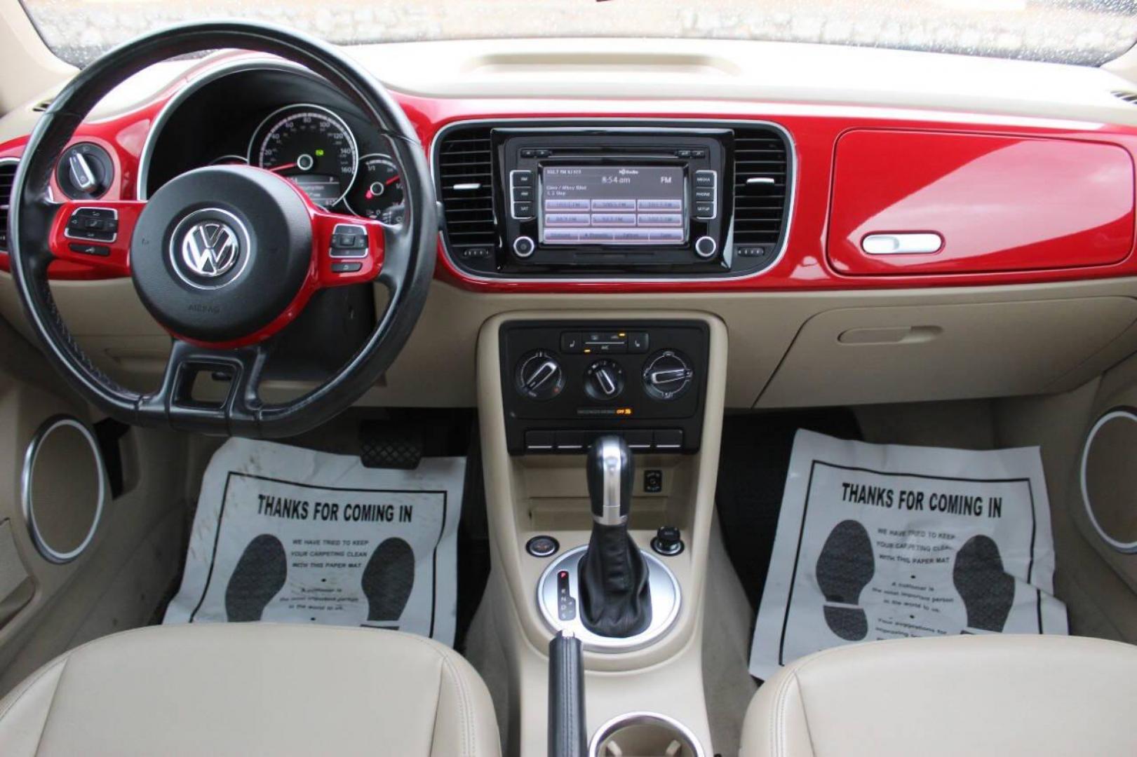 2014 Red Volkswagen Beetle 1.8T (3VWJ07AT9EM) with an 1.8L L4 DOHC 16V engine, Automatic 6-Speed transmission, located at 4301 NW 39th , Oklahoma City, OK, 73112, (405) 949-5600, 35.512135, -97.598671 - Photo#14