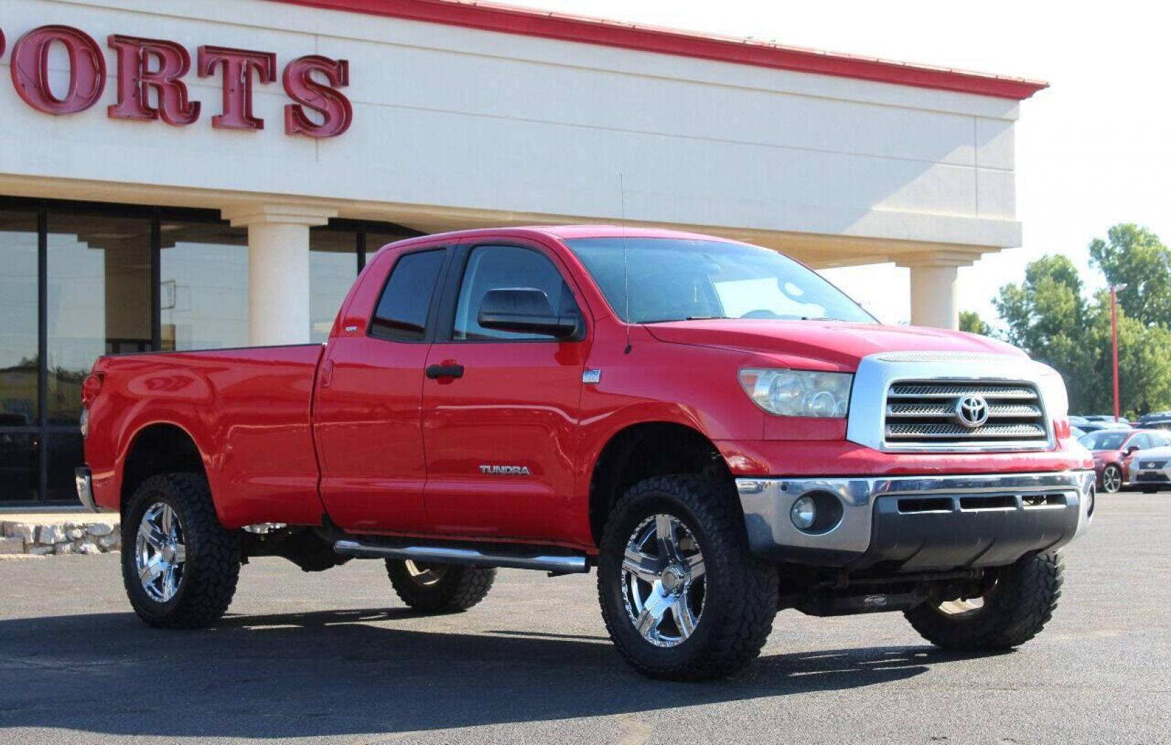 2007 Red Toyota Tundra SR5 Double Cab LB 2WD (5TFCT54177X) with an 4.7L V8 DOHC 32V engine, 5-Speed Automatic Overdrive transmission, located at 4301 NW 39th , Oklahoma City, OK, 73112, (405) 949-5600, 35.512135, -97.598671 - Photo#2