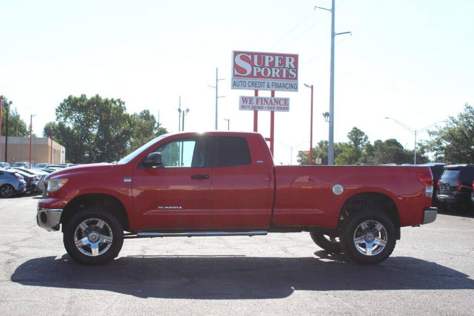 2007 Red Toyota Tundra SR5 Double Cab LB 2WD (5TFCT54177X) with an 4.7L V8 DOHC 32V engine, 5-Speed Automatic Overdrive transmission, located at 4301 NW 39th , Oklahoma City, OK, 73112, (405) 949-5600, 35.512135, -97.598671 - Photo#5