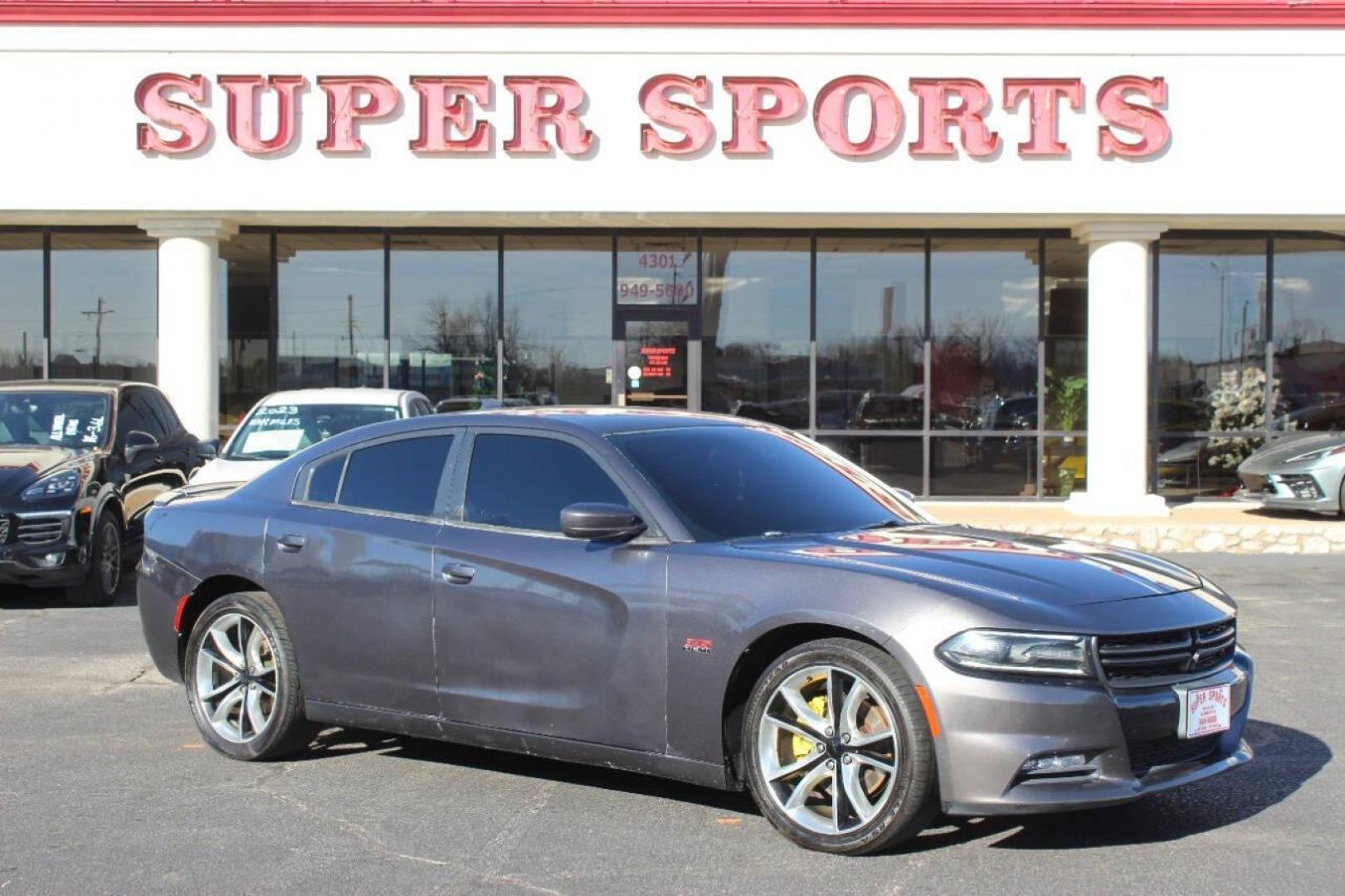 2015 Gray Dodge Charger R/T (2C3CDXCTXFH) with an 5.7L V8 OHV 16V engine, 8-Speed Automatic transmission, located at 4301 NW 39th , Oklahoma City, OK, 73112, (405) 949-5600, 35.512135, -97.598671 - NO DRIVERS LICENCE NO-FULL COVERAGE INSURANCE-NO CREDIT CHECK. COME ON OVER TO SUPERSPORTS AND TAKE A LOOK AND TEST DRIVE. PLEASE GIVE US A CALL AT (405) 949-5600. NO LICENSIA DE MANEJAR- NO SEGURO DE COBERTURA TOTAL- NO VERIFICACCION DE CREDITO. POR FAVOR VENGAN A SUPERSPORTS, ECHE UN - Photo#0