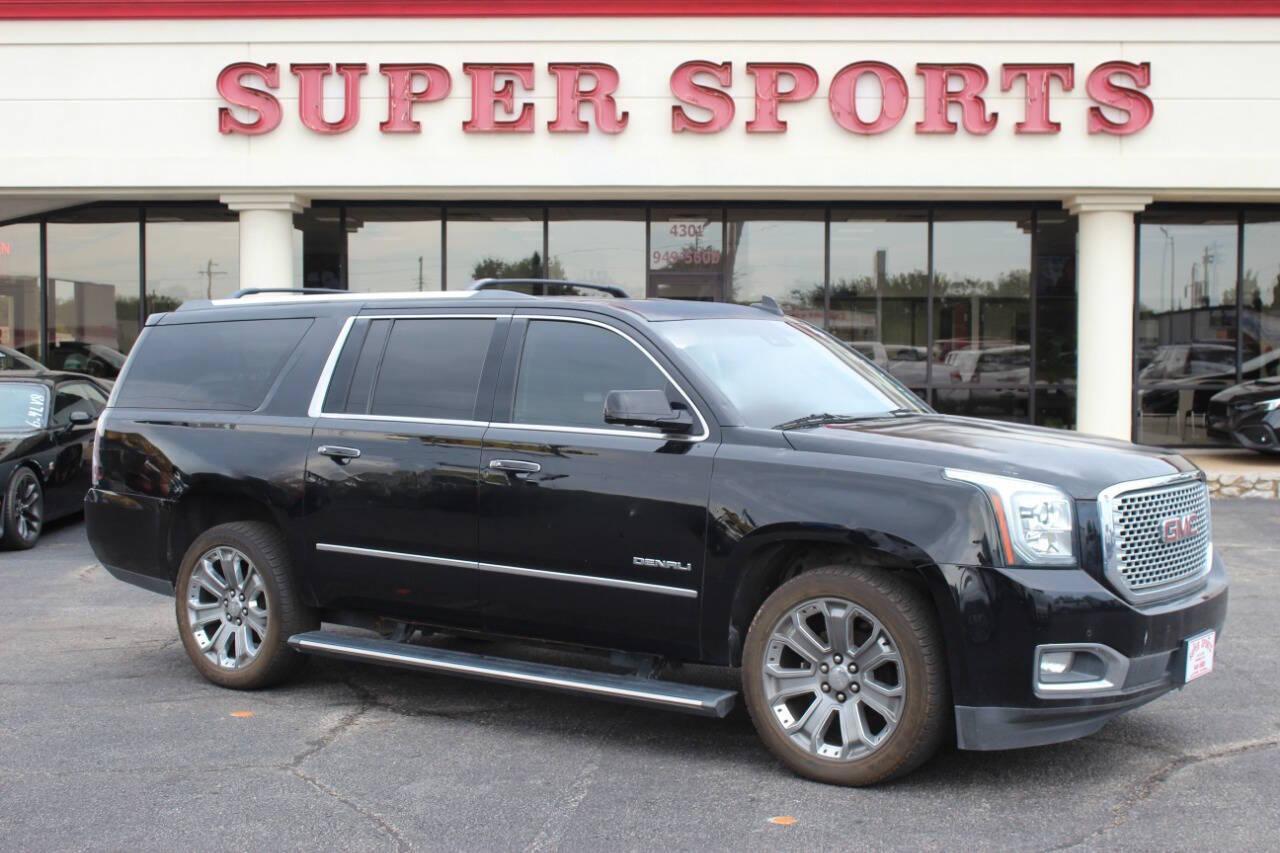 2016 Black GMC Yukon XL Denali 4WD (1GKS2HKJXGR) with an 6.2L V8 OHV 16V engine, 6A transmission, located at 4301 NW 39th , Oklahoma City, OK, 73112, (405) 949-5600, 35.512135, -97.598671 - NO DRIVERS LICENCE -NO FULL COVERAGE INSURANCE - NO CREDIT CHECK. COME ON OVER TO SUPERSPORTS, TAKE A LOOK AND TEST DRIVE. PLEASE GIVE US A CALL AT (405) 949-5600. NO LICENCIA DE CONDUCIR - NO SEGURO DE COBERTURA TOTAL - NO VERIFICACION DE CREDITO. VISITENOS EN SUPERSPORTS, MIRE NUESTRO - Photo#0