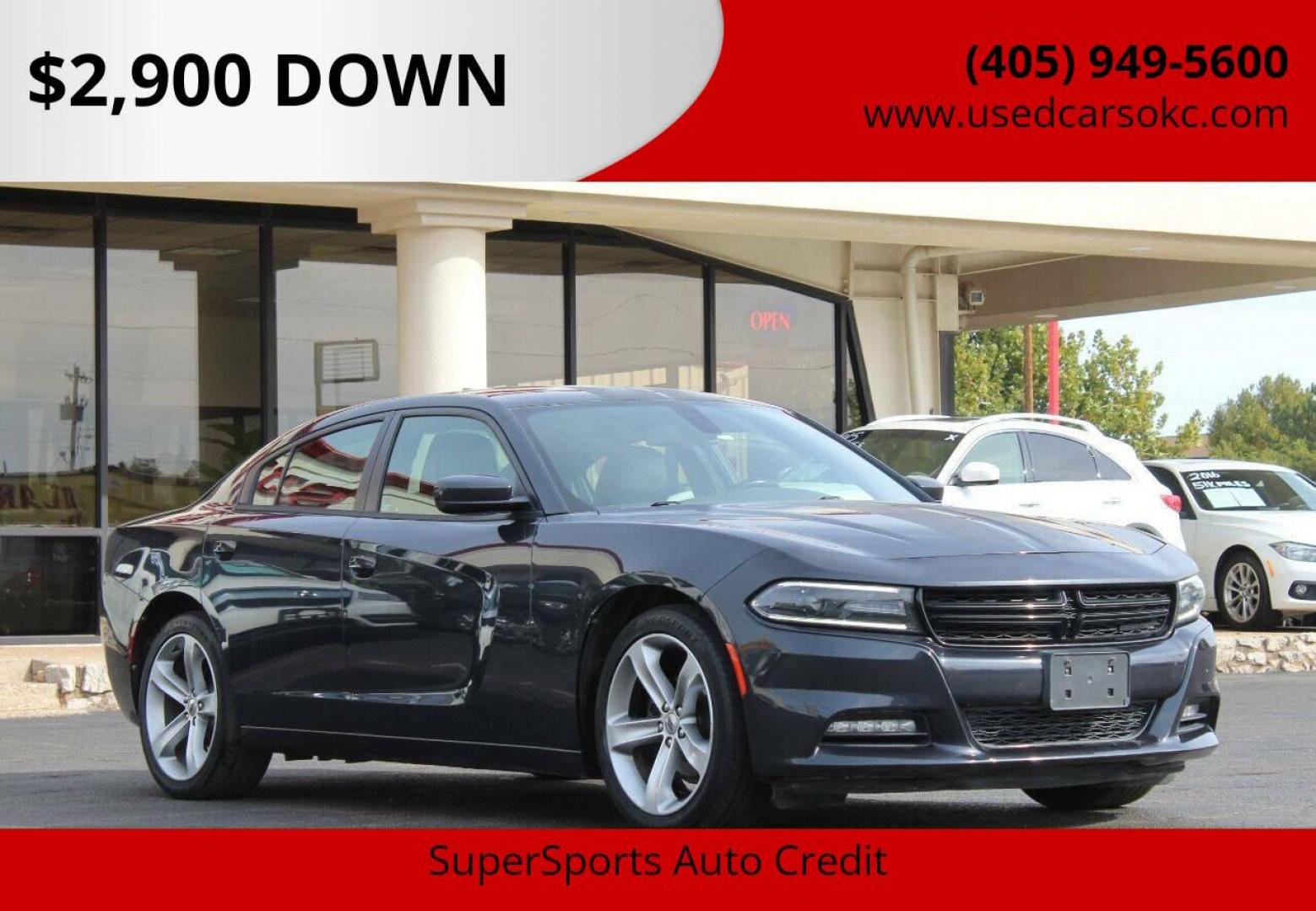 2017 Charcoal Dodge Charger SXT (2C3CDXHG4HH) with an 3.6L V6 DOHC 24V engine, 8A transmission, located at 4301 NW 39th , Oklahoma City, OK, 73112, (405) 949-5600, 35.512135, -97.598671 - NO DRIVERS LICENCE NO-FULL COVERAGE INSURANCE-NO CREDIT CHECK. COME ON OVER TO SUPERSPORTS AND TAKE A LOOK AND TEST DRIVE. PLEASE GIVE US A CALL AT (405) 949-5600. NO LICENSIA DE MANEJAR- NO SEGURO DE COBERTURA TOTAL- NO VERIFICACCION DE CREDITO. POR FAVOR VENGAN A SUPERSPORTS, ECHE UN - Photo#2