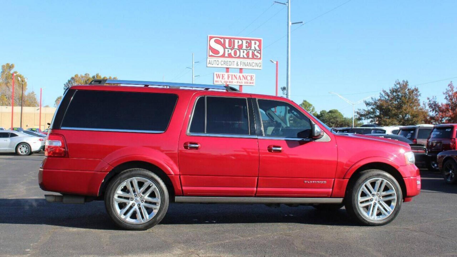 2015 Burgundy Ford Expedition EL Platinum 4WD (1FMJK1MT1FE) with an 3.5L V6 DOHC 24V FFV engine, 6-Speed Automatic transmission, located at 4301 NW 39th , Oklahoma City, OK, 73112, (405) 949-5600, 35.512135, -97.598671 - Photo#3