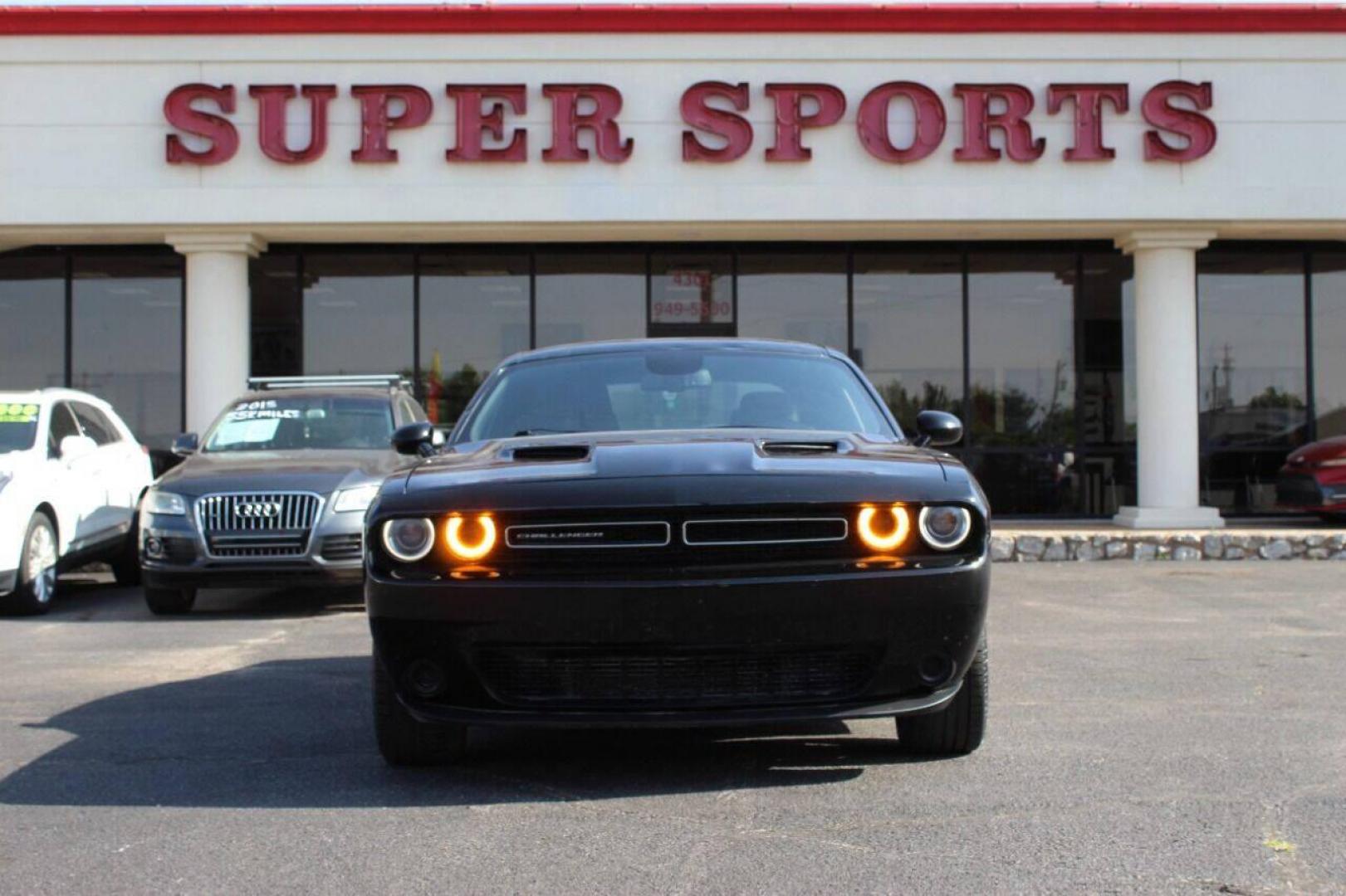 2020 Black Dodge Challenger SXT (2C3CDZAGXLH) with an 3.6L V6 DOHC 24V engine, 8A transmission, located at 4301 NW 39th , Oklahoma City, OK, 73112, (405) 949-5600, 35.512135, -97.598671 - Photo#0