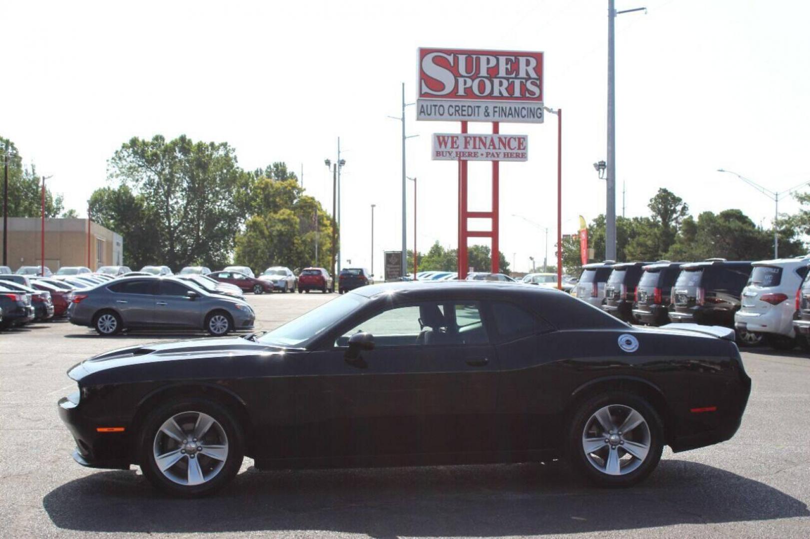 2020 Black Dodge Challenger SXT (2C3CDZAGXLH) with an 3.6L V6 DOHC 24V engine, 8A transmission, located at 4301 NW 39th , Oklahoma City, OK, 73112, (405) 949-5600, 35.512135, -97.598671 - Photo#5