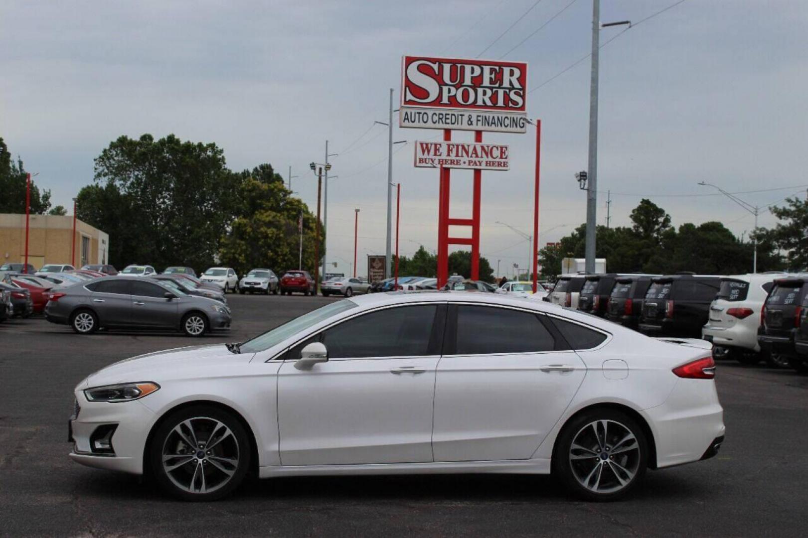 2020 White Ford Fusion Titanium (3FA6P0K93LR) with an 2.0L L4 DOHC 16V engine, 6A transmission, located at 4301 NW 39th , Oklahoma City, OK, 73112, (405) 949-5600, 35.512135, -97.598671 - Photo#6