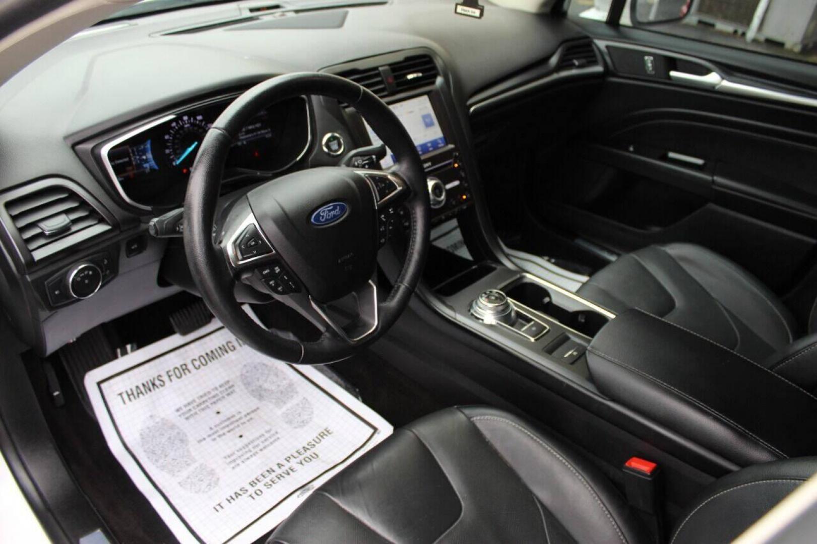 2020 White Ford Fusion Titanium (3FA6P0K93LR) with an 2.0L L4 DOHC 16V engine, 6A transmission, located at 4301 NW 39th , Oklahoma City, OK, 73112, (405) 949-5600, 35.512135, -97.598671 - Photo#15