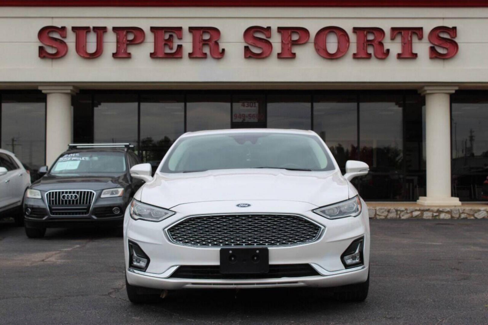 2020 White Ford Fusion Titanium (3FA6P0K93LR) with an 2.0L L4 DOHC 16V engine, 6A transmission, located at 4301 NW 39th , Oklahoma City, OK, 73112, (405) 949-5600, 35.512135, -97.598671 - Photo#0