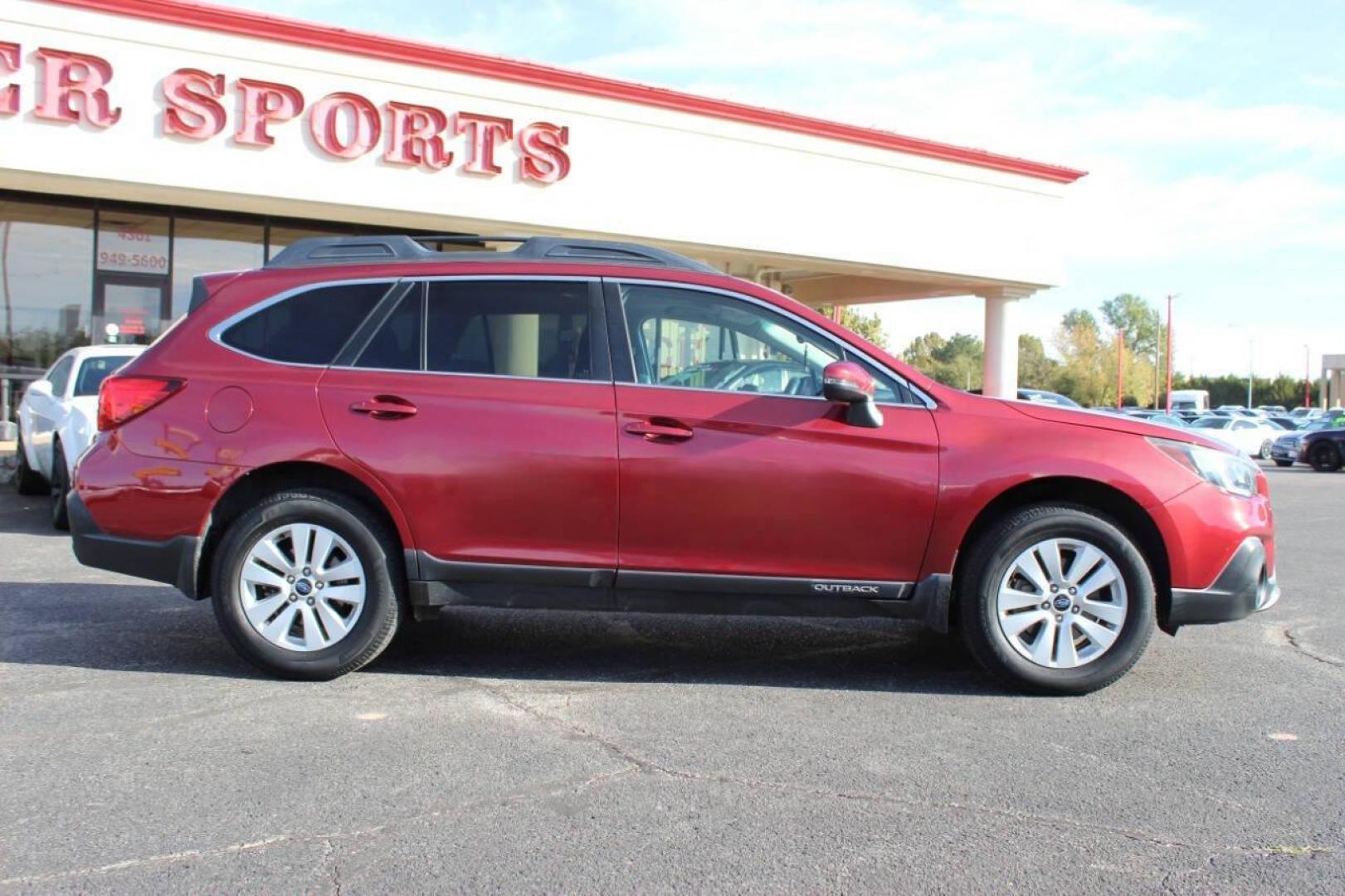 2019 Red Subaru Outback 2.5i Premium (4S4BSAHC1K3) with an 2.5L H4 DOHC 16V engine, CVT transmission, located at 4301 NW 39th , Oklahoma City, OK, 73112, (405) 949-5600, 35.512135, -97.598671 - Photo#2