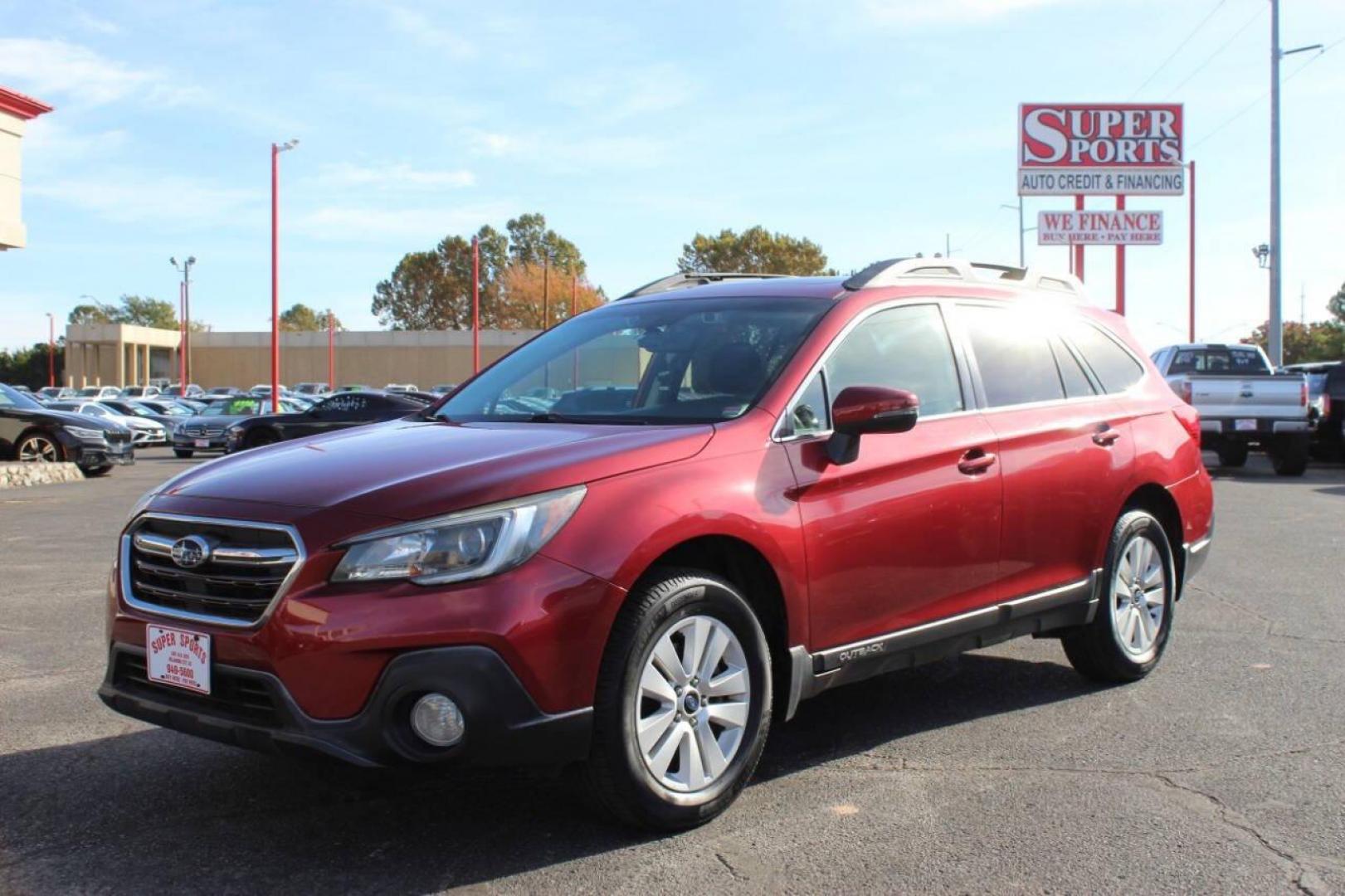 2019 Red Subaru Outback 2.5i Premium (4S4BSAHC1K3) with an 2.5L H4 DOHC 16V engine, CVT transmission, located at 4301 NW 39th , Oklahoma City, OK, 73112, (405) 949-5600, 35.512135, -97.598671 - Photo#3