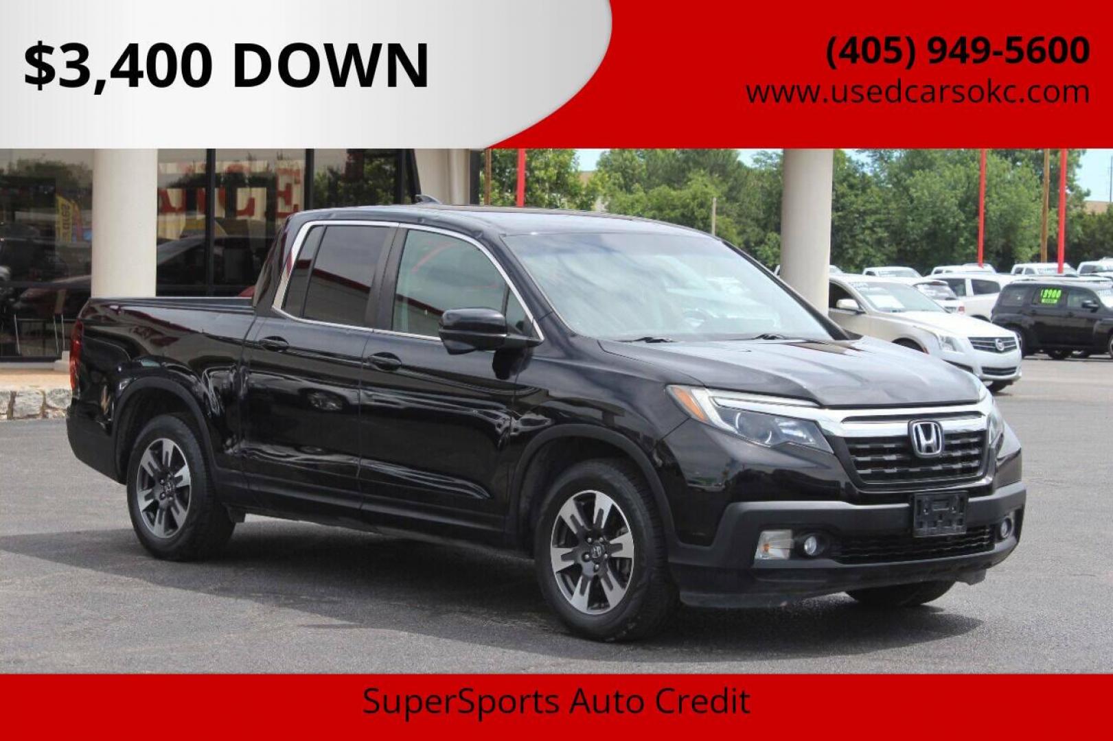 2017 Black Honda Ridgeline RTL-T (5FPYK2F61HB) with an 3.5L V6 SOHC 24V engine, 6A transmission, located at 4301 NW 39th , Oklahoma City, OK, 73112, (405) 949-5600, 35.512135, -97.598671 - NO DRIVERS LICENCE NO-FULL COVERAGE INSURANCE-NO CREDIT CHECK. COME ON OVER TO SUPERSPORTS AND TAKE A LOOK AND TEST DRIVE. PLEASE GIVE US A CALL AT (405) 949-5600. NO LICENSIA DE MANEJAR- NO SEGURO DE COBERTURA TOTAL- NO VERIFICACCION DE CREDITO. POR FAVOR VENGAN A SUPERSPORTS, ECHE UN - Photo#0