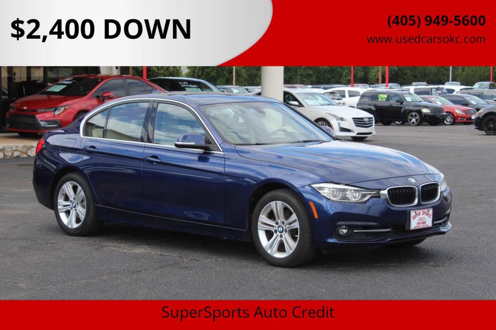 2018 Blue BMW 3-Series 330i xDrive SULEV Sedan (WBA8D9G51JN) with an 3.0L L6 DOHC 24V engine, 8A transmission, located at 4301 NW 39th , Oklahoma City, OK, 73112, (405) 949-5600, 35.512135, -97.598671 - NO DRIVERS LICENCE NO-FULL COVERAGE INSURANCE-NO CREDIT CHECK. COME ON OVER TO SUPERSPORTS AND TAKE A LOOK AND TEST DRIVE. PLEASE GIVE US A CALL AT (405) 949-5600. NO LICENSIA DE MANEJAR- NO SEGURO DE COBERTURA TOTAL- NO VERIFICACCION DE CREDITO. POR FAVOR VENGAN A SUPERSPORTS, ECHE UN - Photo#0