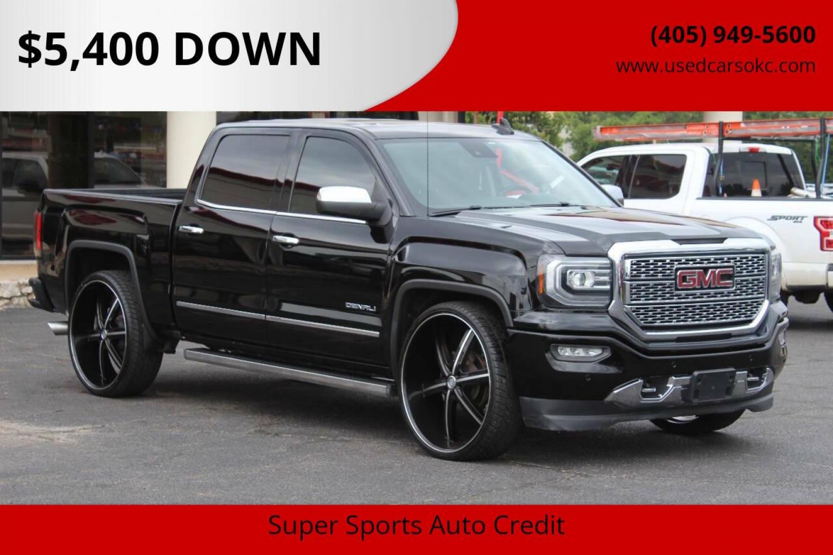 2018 Black GMC Sierra 1500 Denali Crew Cab Long Box 4WD (3GTU2PEJ9JG) with an 6.2L V8 OHV 16V engine, 6A transmission, located at 4301 NW 39th , Oklahoma City, OK, 73112, (405) 949-5600, 35.512135, -97.598671 - NO DRIVERS LICENCE NO-FULL COVERAGE INSURANCE-NO CREDIT CHECK. COME ON OVER TO SUPERSPORTS AND TAKE A LOOK AND TEST DRIVE. PLEASE GIVE US A CALL AT (405) 949-5600. NO LICENSIA DE MANEJAR- NO SEGURO DE COBERTURA TOTAL- NO VERIFICACCION DE CREDITO. POR FAVOR VENGAN A SUPERSPORTS, ECHE UN - Photo#0