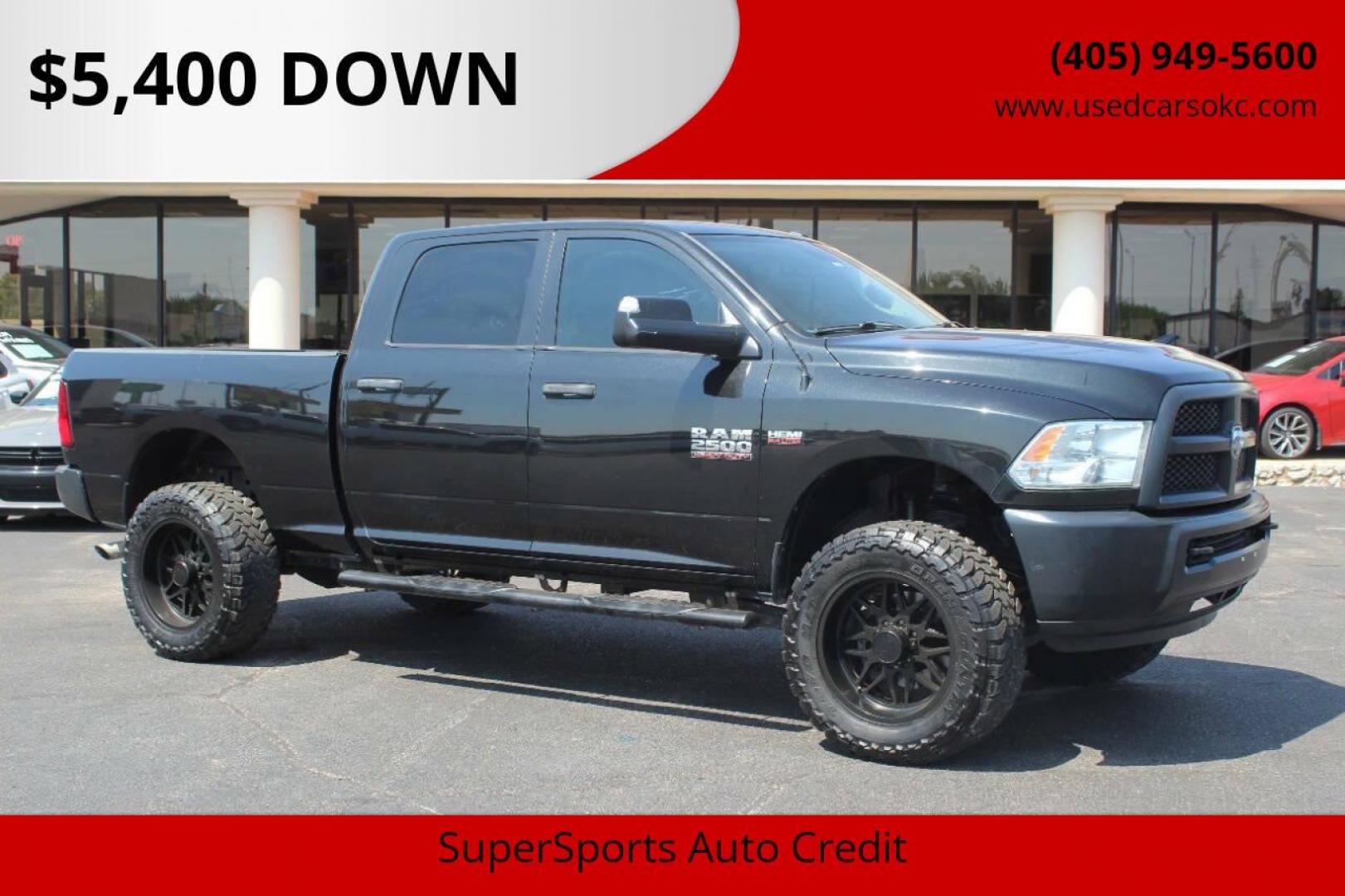 2017 Black RAM 2500 Tradesman Crew Cab SWB 4WD (3C6UR5CJ0HG) with an 6.4L V8 engine, 6A transmission, located at 4301 NW 39th , Oklahoma City, OK, 73112, (405) 949-5600, 35.512135, -97.598671 - NO DRIVERS LICENCE NO-FULL COVERAGE INSURANCE-NO CREDIT CHECK. COME ON OVER TO SUPERSPORTS AND TAKE A LOOK AND TEST DRIVE. PLEASE GIVE US A CALL AT (405) 949-5600. NO LICENSIA DE MANEJAR- NO SEGURO DE COBERTURA TOTAL- NO VERIFICACCION DE CREDITO. POR FAVOR VENGAN A SUPERSPORTS, ECHE UN - Photo#0