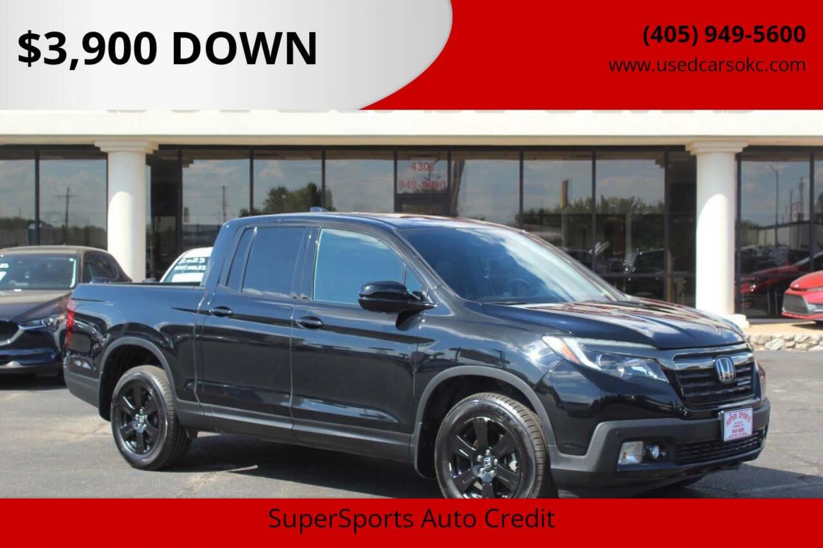 2019 Black Honda Ridgeline Black Edition AWD (5FPYK3F81KB) with an 3.5L V6 SOHC 24V engine, 6A transmission, located at 4301 NW 39th , Oklahoma City, OK, 73112, (405) 949-5600, 35.512135, -97.598671 - NO DRIVERS LICENCE NO-FULL COVERAGE INSURANCE-NO CREDIT CHECK. COME ON OVER TO SUPERSPORTS AND TAKE A LOOK AND TEST DRIVE. PLEASE GIVE US A CALL AT (405) 949-5600. NO LICENSIA DE MANEJAR- NO SEGURO DE COBERTURA TOTAL- NO VERIFICACCION DE CREDITO. POR FAVOR VENGAN A SUPERSPORTS, ECHE UN - Photo#0