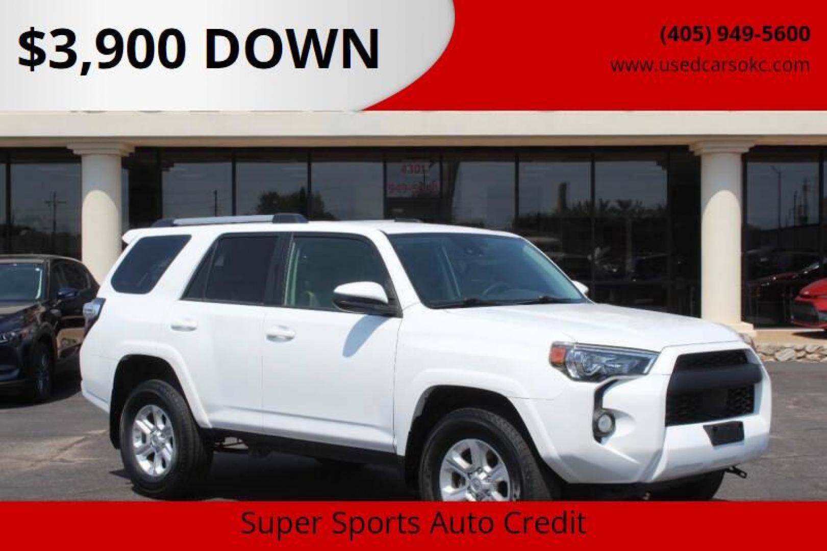 2021 White Toyota 4Runner SR5 4WD (JTEMU5JR9M5) with an 4.0L V6 DOHC 24V engine, 5A transmission, located at 4301 NW 39th , Oklahoma City, OK, 73112, (405) 949-5600, 35.512135, -97.598671 - NO DRIVERS LICENCE -NO FULL COVERAGE INSURANCE - NO CREDIT CHECK. COME ON OVER TO SUPERSPORTS, TAKE A LOOK AND TEST DRIVE. PLEASE GIVE US A CALL AT (405) 949-5600. NO LICENCIA DE CONDUCIR - NO SEGURO DE COBERTURA TOTAL - NO VERIFICACION DE CREDITO. VISITENOS EN SUPERSPORTS, MIRE NUESTRO - Photo#0