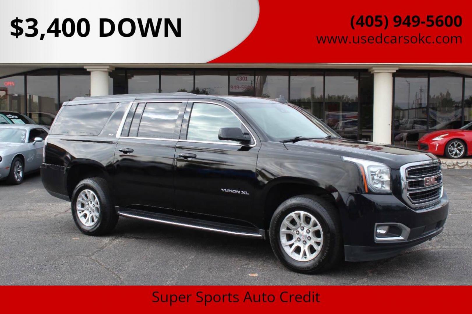 2019 Black GMC Yukon XL SLT 4WD (1GKS2GKCXKR) with an 5.3L V8 OHV 16V engine, 6A transmission, located at 4301 NW 39th , Oklahoma City, OK, 73112, (405) 949-5600, 35.512135, -97.598671 - NO DRIVERS LICENCE -NO FULL COVERAGE INSURANCE - NO CREDIT CHECK. COME ON OVER TO SUPERSPORTS, TAKE A LOOK AND TEST DRIVE. PLEASE GIVE US A CALL AT (405) 949-5600. NO LICENCIA DE CONDUCIR - NO SEGURO DE COBERTURA TOTAL - NO VERIFICACION DE CREDITO. VISITENOS EN SUPERSPORTS, MIRE NUESTRO - Photo#0