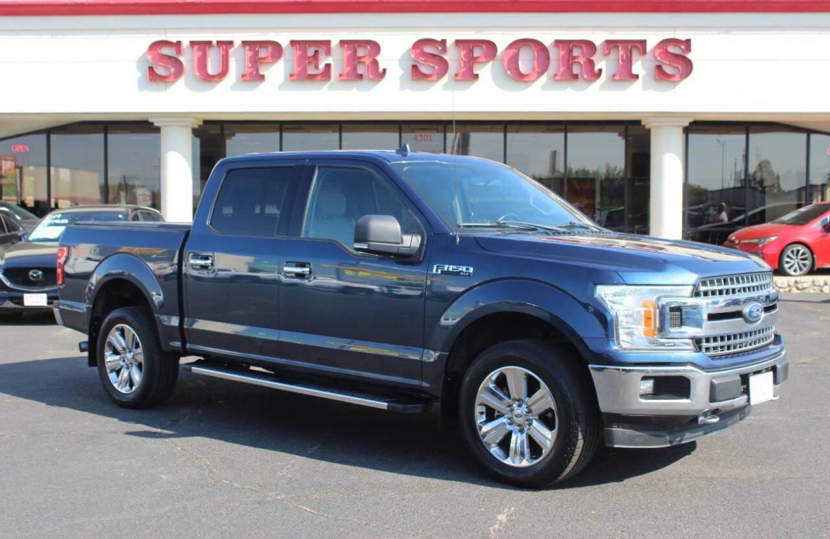 2018 Blue Ford F-150 XLT SuperCrew 5.5-ft. Bed 4WD (1FTEW1EG7JF) with an 3.5L V6 TURBO engine, 6A transmission, located at 4301 NW 39th , Oklahoma City, OK, 73112, (405) 949-5600, 35.512135, -97.598671 - NO DRIVERS LICENCE NO-FULL COVERAGE INSURANCE-NO CREDIT CHECK. COME ON OVER TO SUPERSPORTS AND TAKE A LOOK AND TEST DRIVE. PLEASE GIVE US A CALL AT (405) 949-5600. NO LICENSIA DE MANEJAR- NO SEGURO DE COBERTURA TOTAL- NO VERIFICACCION DE CREDITO. POR FAVOR VENGAN A SUPERSPORTS, ECHE UN - Photo#2