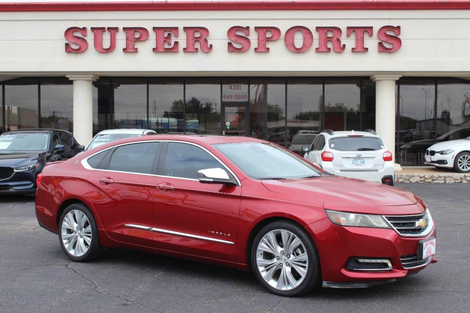 2014 Red Chevrolet Impala 2LZ (1G1155S36EU) with an 3.6L V6 DOHC 24VV FFV engine, 6-Speed Automatic transmission, located at 4301 NW 39th , Oklahoma City, OK, 73112, (405) 949-5600, 35.512135, -97.598671 - Photo#0
