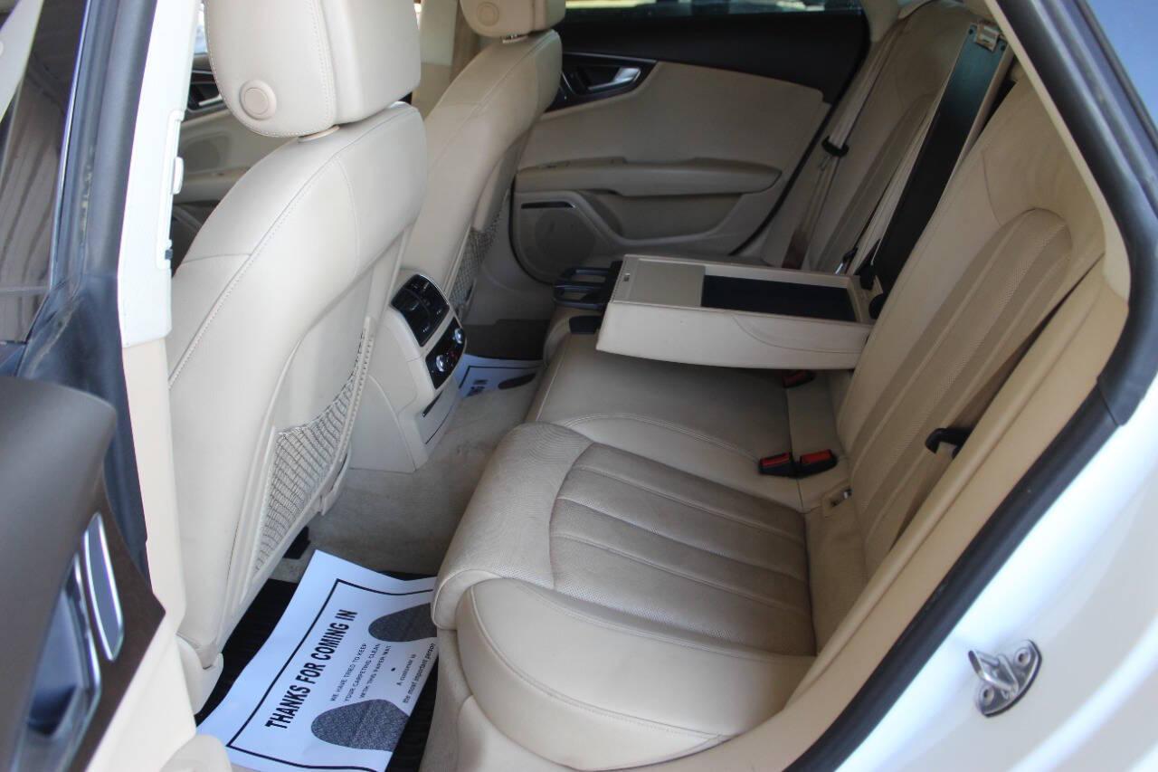 2014 White Audi A7 3.0T Premium quattro (WAU2GAFC1EN) with an 3.0L V6 Supercharger 3.0L V6 engine, Automatic 8-Speed transmission, located at 4301 NW 39th , Oklahoma City, OK, 73112, (405) 949-5600, 35.512135, -97.598671 - NO DRIVERS LICENCE NO-FULL COVERAGE INSURANCE-NO CREDIT CHECK. COME ON OVER TO SUPERSPORTS AND TAKE A LOOK AND TEST DRIVE. PLEASE GIVE US A CALL AT (405) 949-5600. NO LICENSIA DE MANEJAR- NO SEGURO DE COBERTURA TOTAL- NO VERIFICACCION DE CREDITO. POR FAVOR VENGAN A SUPERSPORTS, ECHE UN - Photo#11