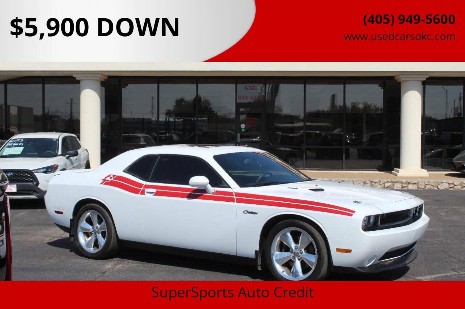 2014 White Dodge Challenger R/T (2C3CDYBT9EH) with an 5.7L V8 OHV 16V engine, Manual 6-Speed transmission, located at 4301 NW 39th , Oklahoma City, OK, 73112, (405) 949-5600, 35.512135, -97.598671 - NO DRIVERS LICENCE NO-FULL COVERAGE INSURANCE-NO CREDIT CHECK. COME ON OVER TO SUPERSPORTS AND TAKE A LOOK AND TEST DRIVE. PLEASE GIVE US A CALL AT (405) 949-5600. NO LICENSIA DE MANEJAR- NO SEGURO DE COBERTURA TOTAL- NO VERIFICACCION DE CREDITO. POR FAVOR VENGAN A SUPERSPORTS, - Photo#0