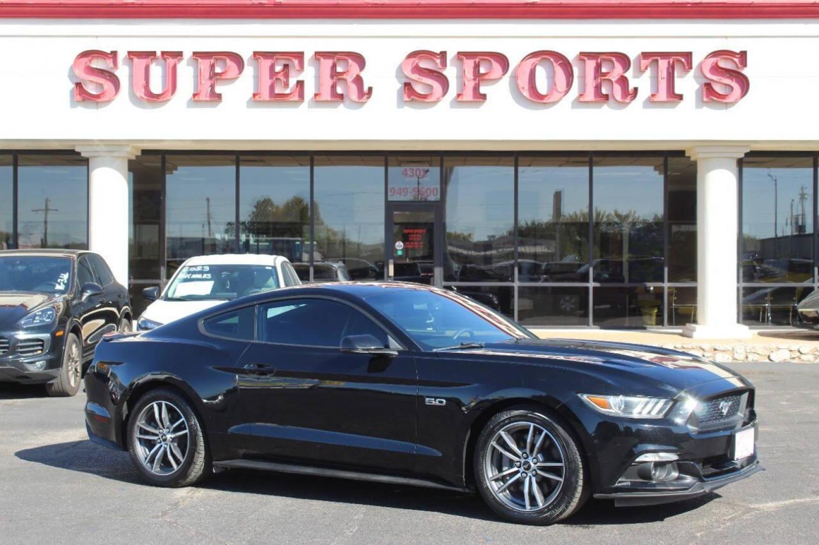 2015 Black Ford Mustang GT Coupe (1FA6P8CF8F5) with an 5.0L V8 DOHC 32V engine, Automatic 6-Speed transmission, located at 4301 NW 39th , Oklahoma City, OK, 73112, (405) 949-5600, 35.512135, -97.598671 - NO DRIVERS LICENCE NO-FULL COVERAGE INSURANCE-NO CREDIT CHECK. COME ON OVER TO SUPERSPORTS AND TAKE A LOOK AND TEST DRIVE. PLEASE GIVE US A CALL AT (405) 949-5600. NO LICENSIA DE MANEJAR- NO SEGURO DE COBERTURA TOTAL- NO VERIFICACCION DE CREDITO. POR FAVOR VENGAN A SUPERSPORTS, ECHE UN - Photo#0