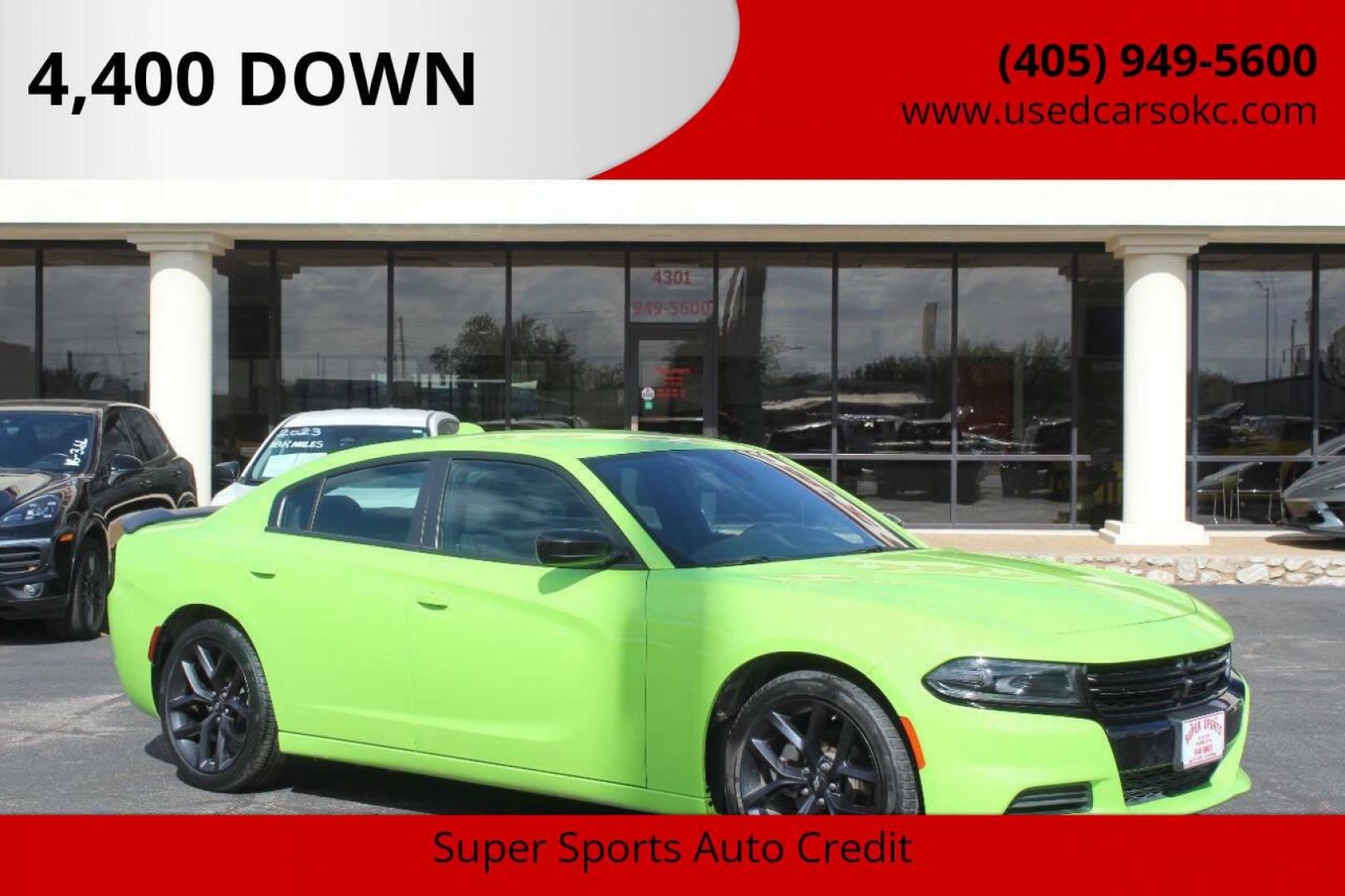 2023 Lime Green Dodge Charger SXT (2C3CDXBG6PH) with an 3.6L V6 DOHC 24V engine, 8A transmission, located at 4301 NW 39th , Oklahoma City, OK, 73112, (405) 949-5600, 35.512135, -97.598671 - NO DRIVERS LICENCE NO-FULL COVERAGE INSURANCE-NO CREDIT CHECK. COME ON OVER TO SUPERSPORTS AND TAKE A LOOK AND TEST DRIVE. PLEASE GIVE US A CALL AT (405) 949-5600. NO LICENSIA DE MANEJAR- NO SEGURO DE COBERTURA TOTAL- NO VERIFICACCION DE CREDITO. POR FAVOR VENGAN A SUPERSPORTS, ECHE UN - Photo#0